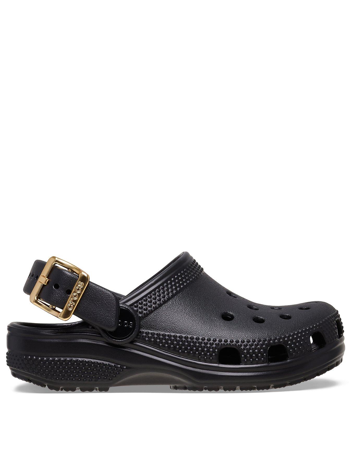 Crocs Classic Metallic Buckle Clog - Black