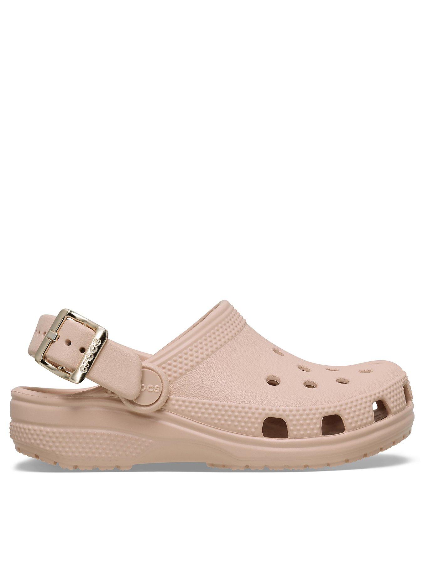 Crocs Toddler Classic Metallic Buckle Clog - Blush