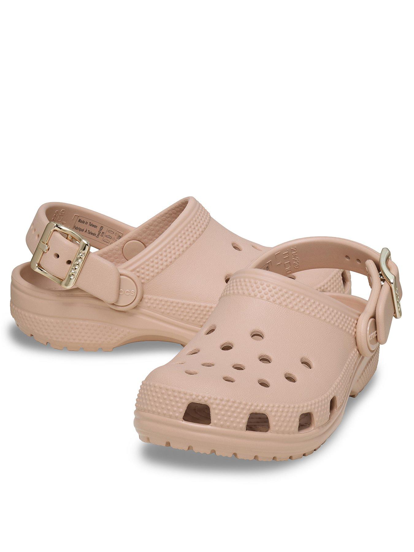 Image 3 of 6 of Crocs Classic Metallic Buckle Clog - Pink