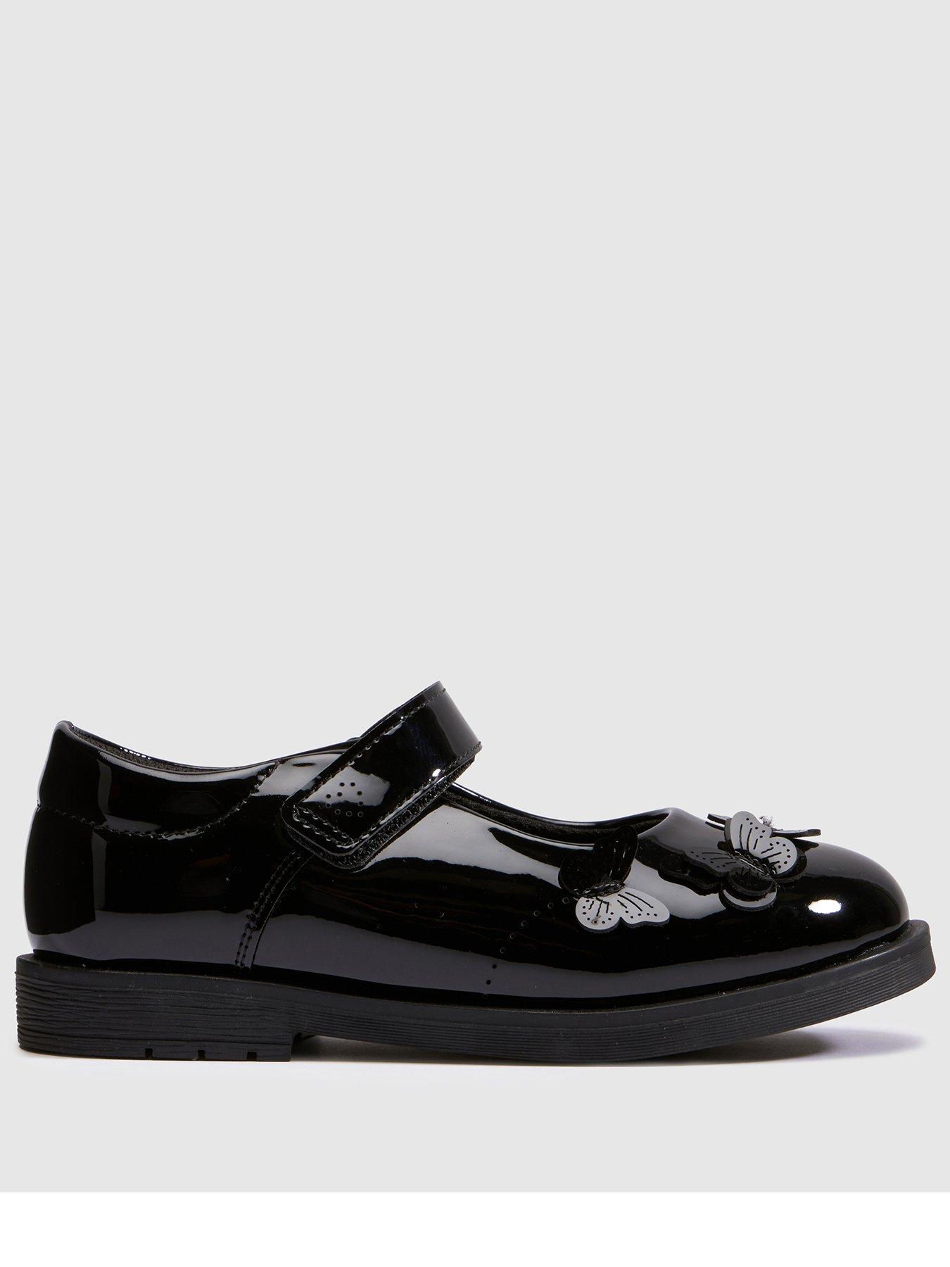 Schuh Junior Patent Butterfly Mary Jane - Black