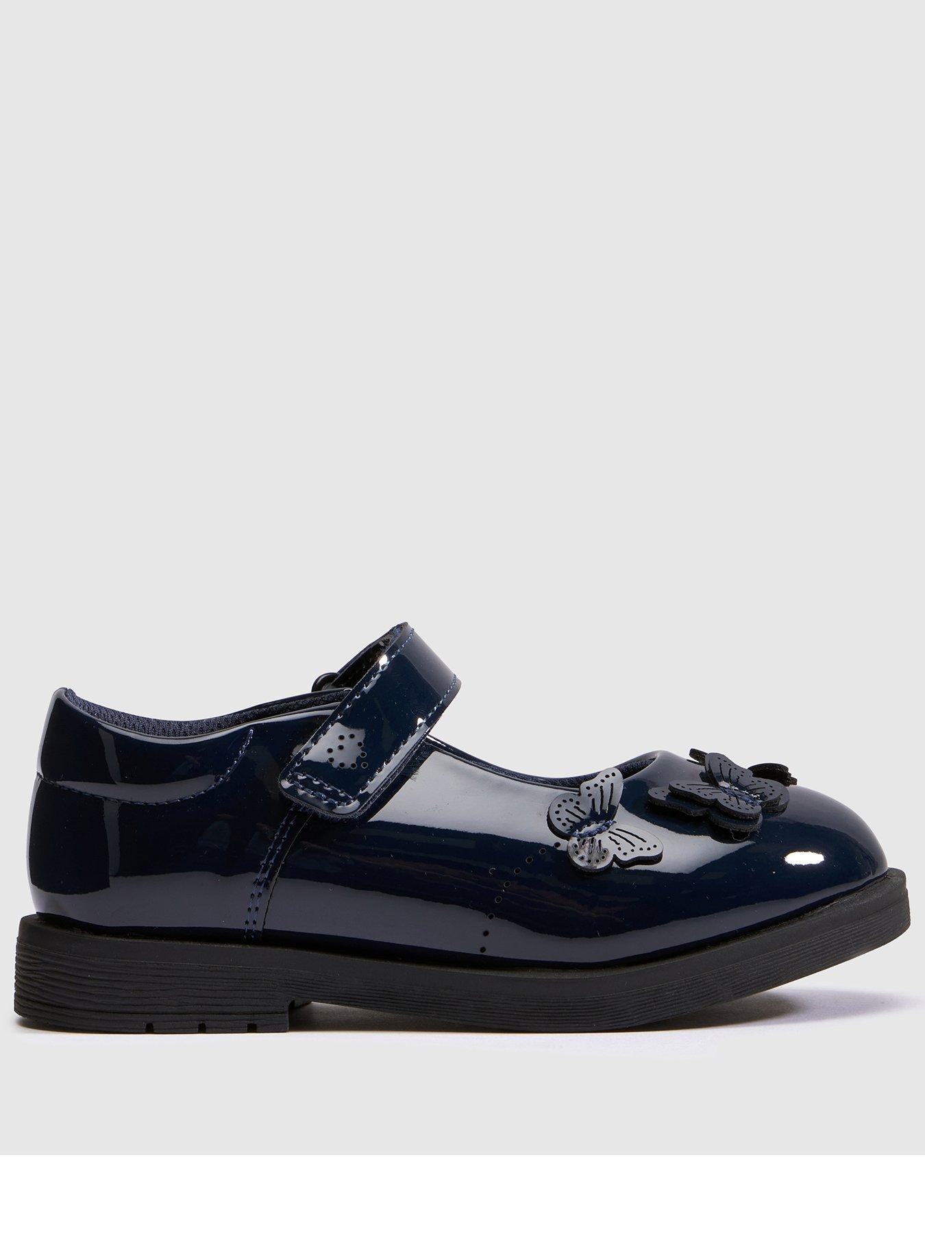 Schuh Junior Patent Butterfly Mary Jane - Navy