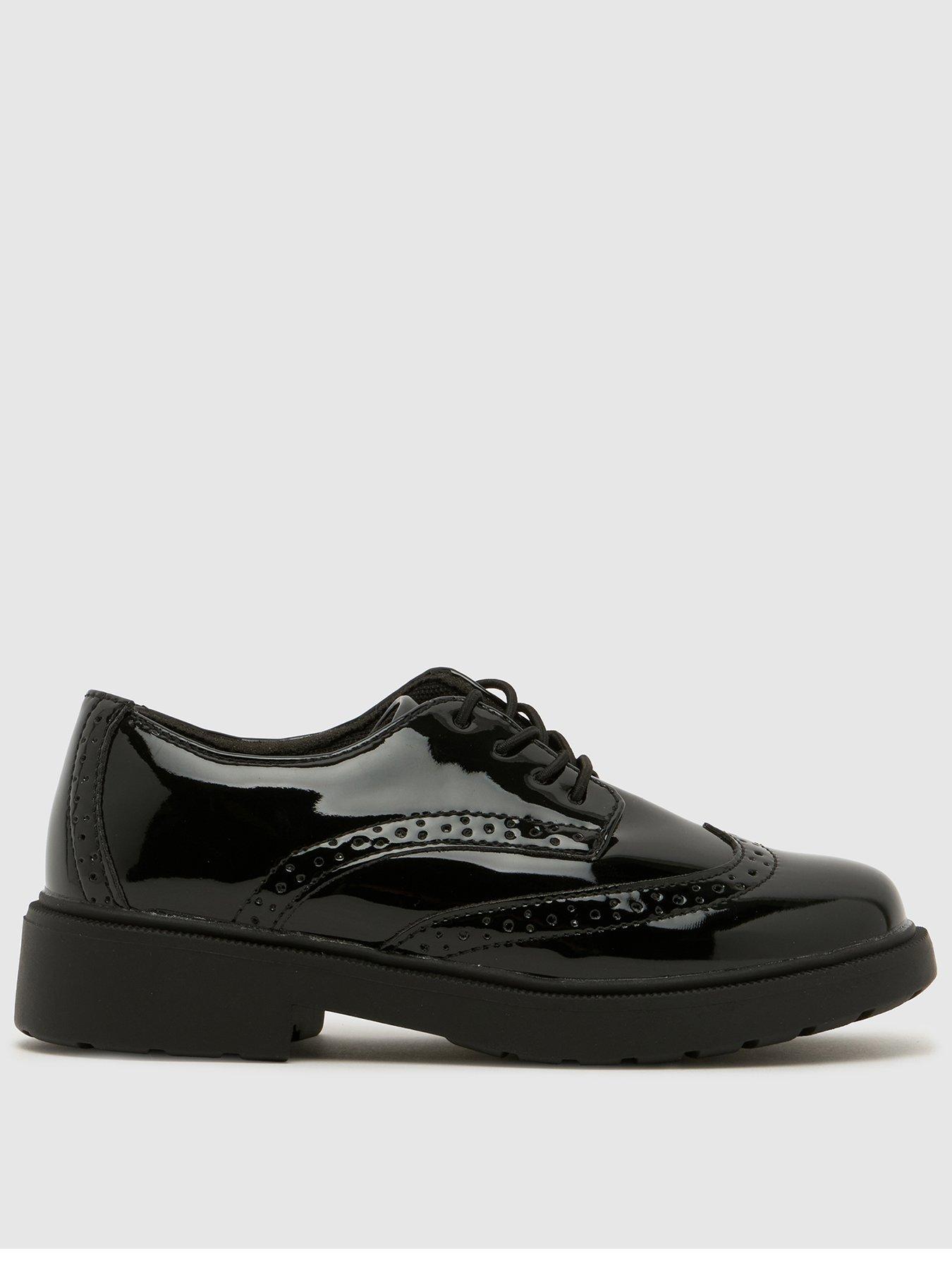 Schuh Patent Brogue Lace Up