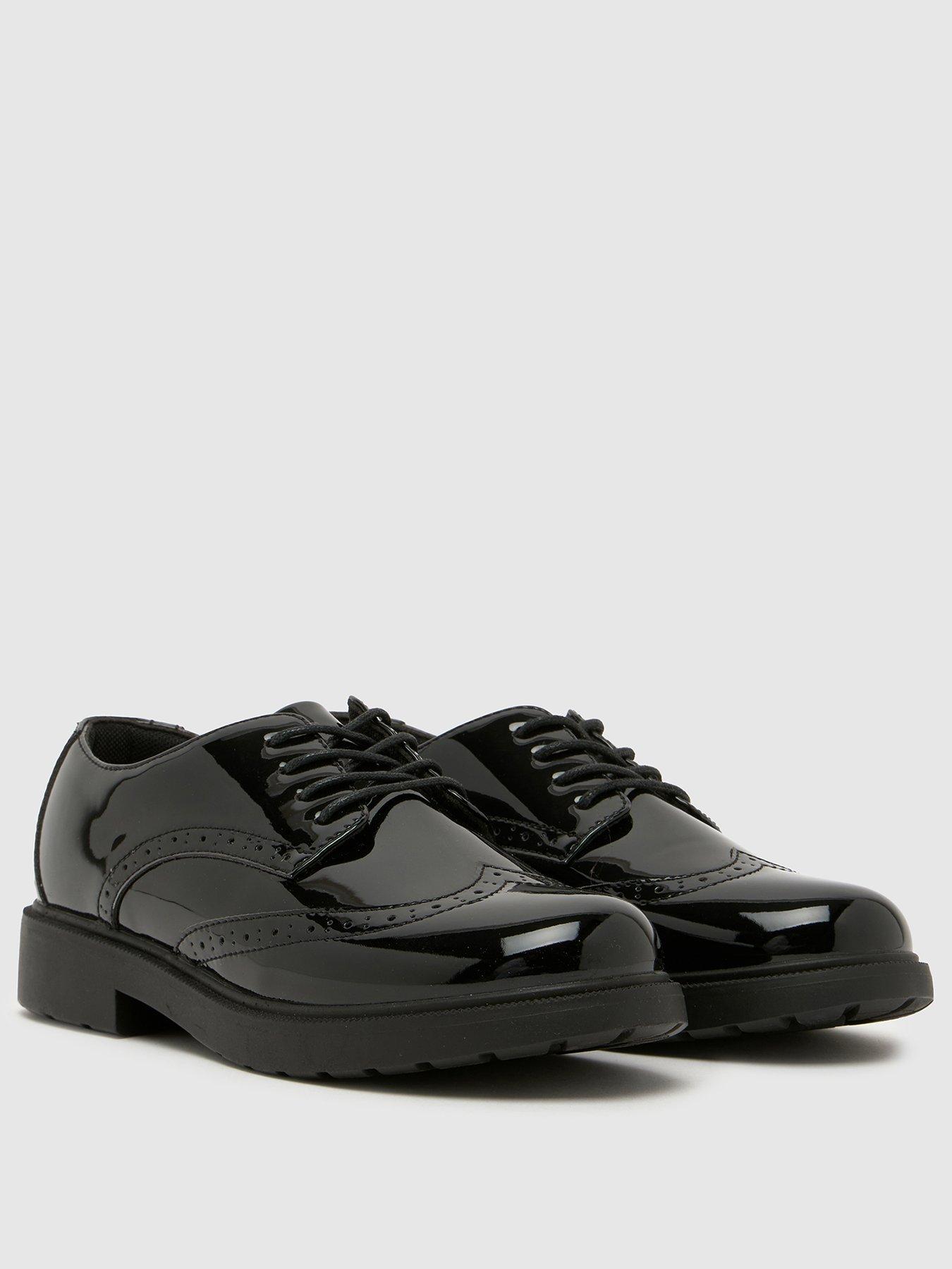 Image 2 of 4 of Schuh Patent Brogue Lace Up - Black