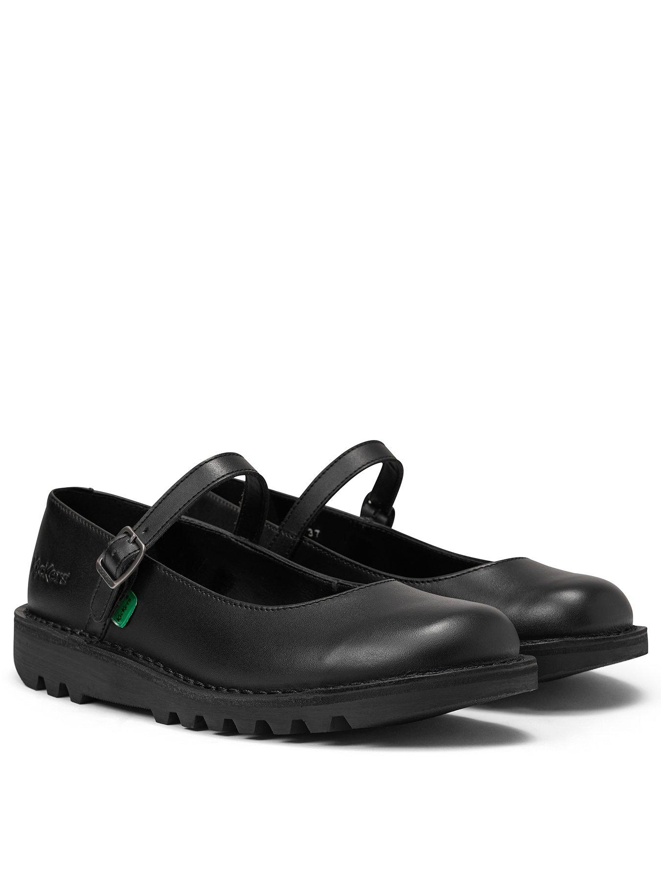 Kickers Kick Mary-jane Leather Shoe - Black
