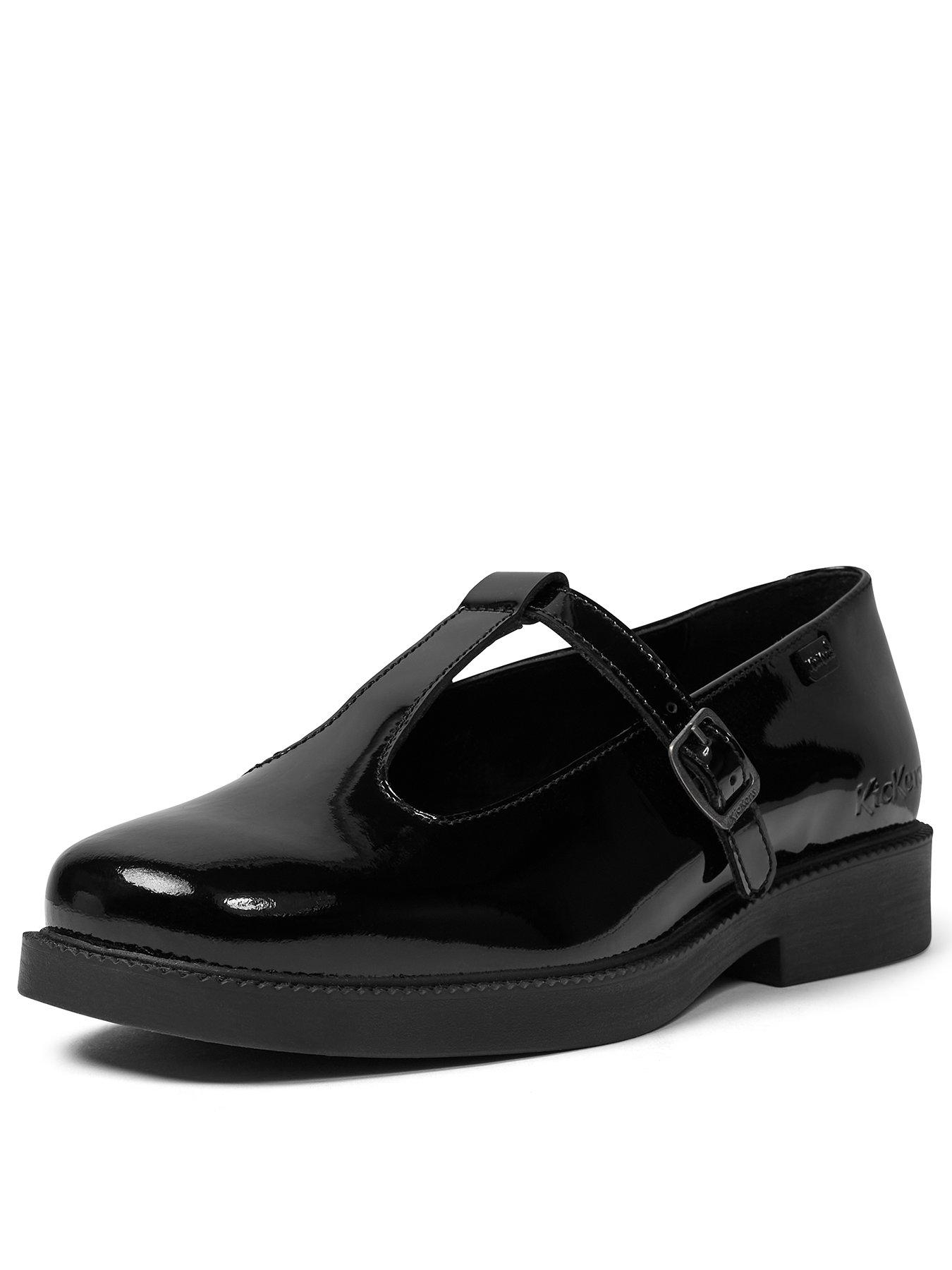 Kickers Maisey T-bar Patent Leather Shoe - Black