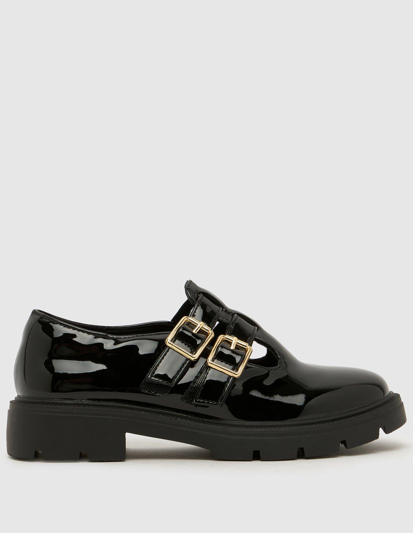 Schuh Patent Double Strap Mary Jane - Black