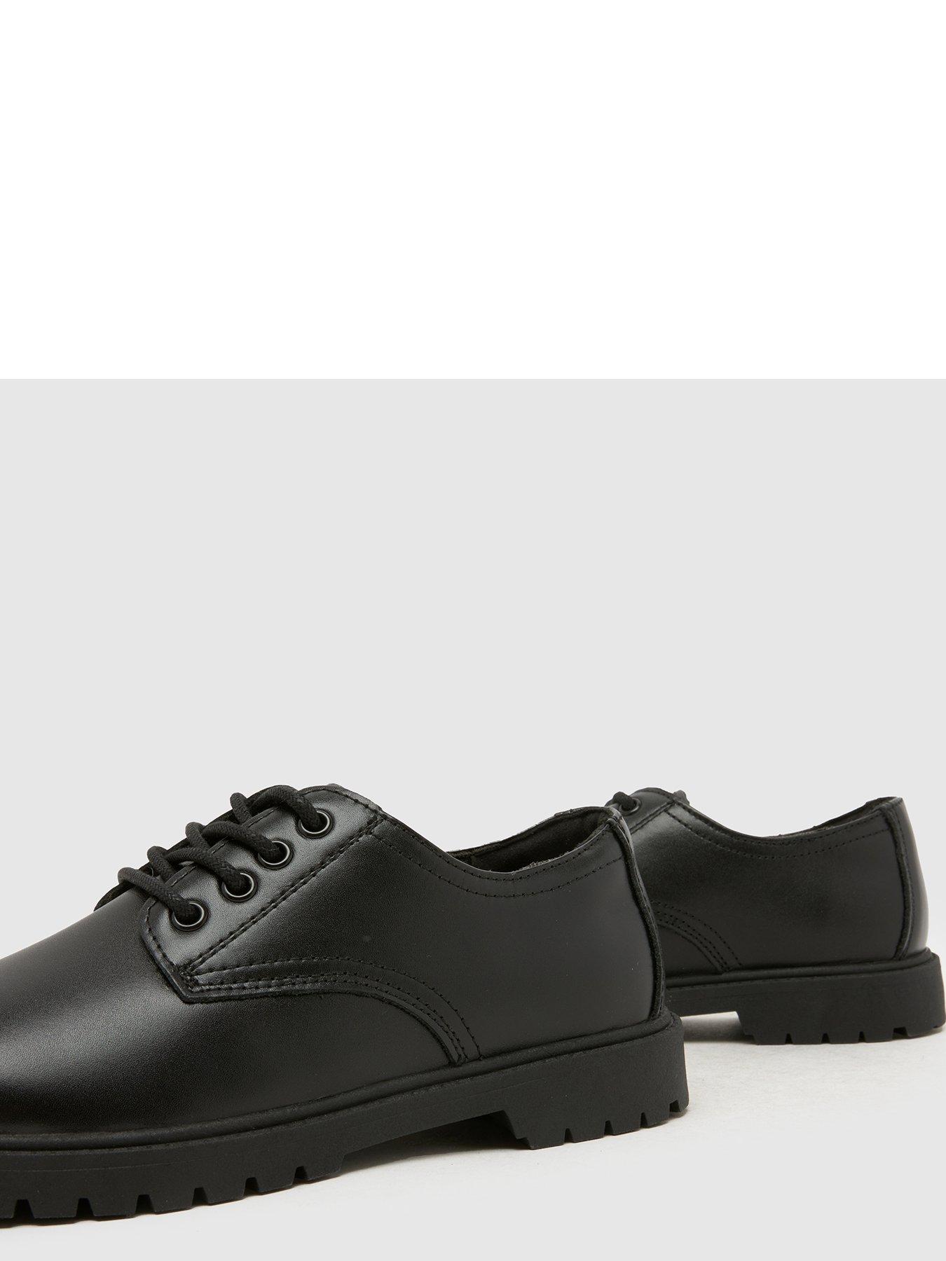 Image 4 of 4 of Schuh Leather Lace Up Derby - Black