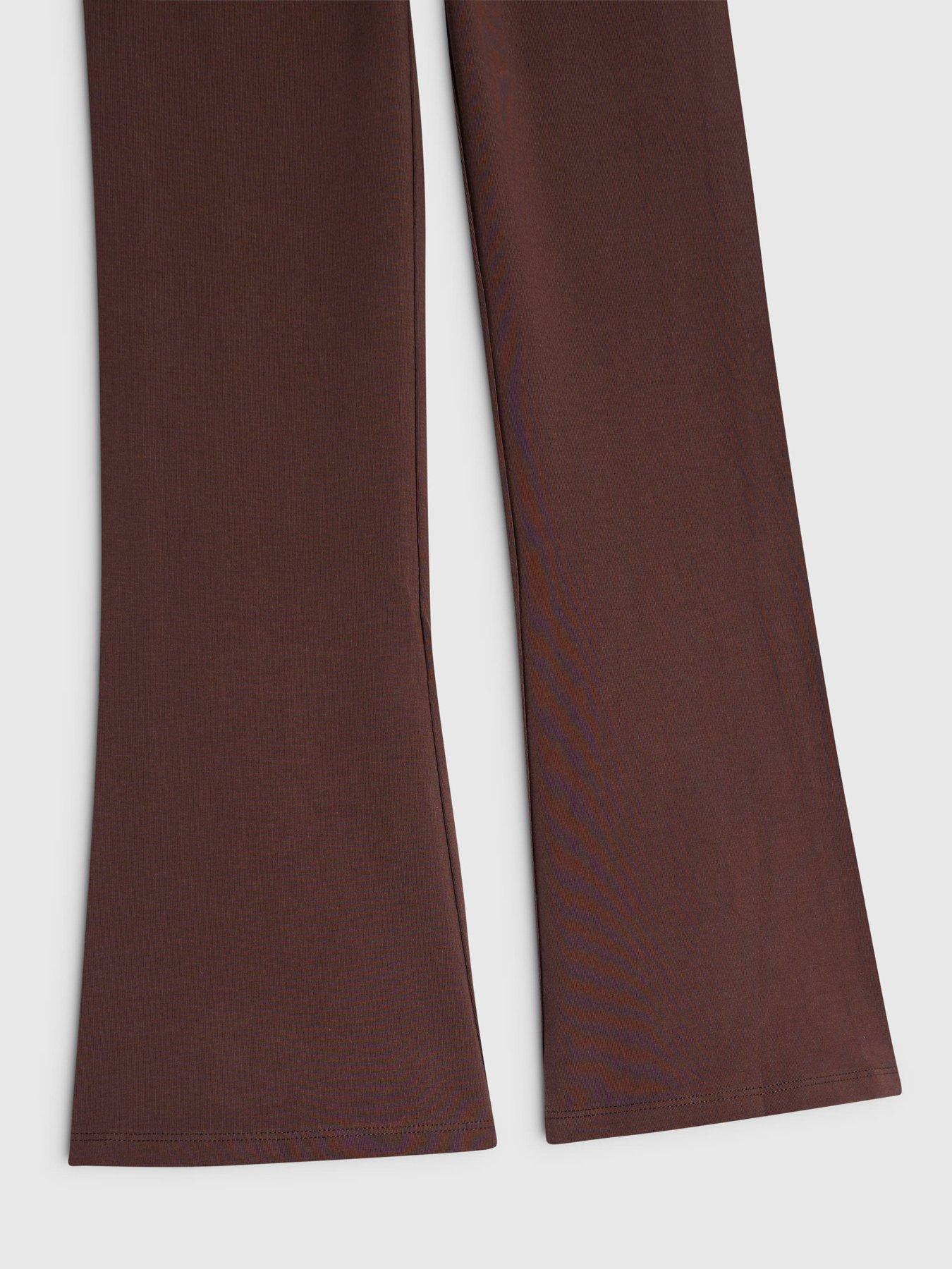 Image 3 of 4 of River Island Girls RI Flared Leggings - Brown