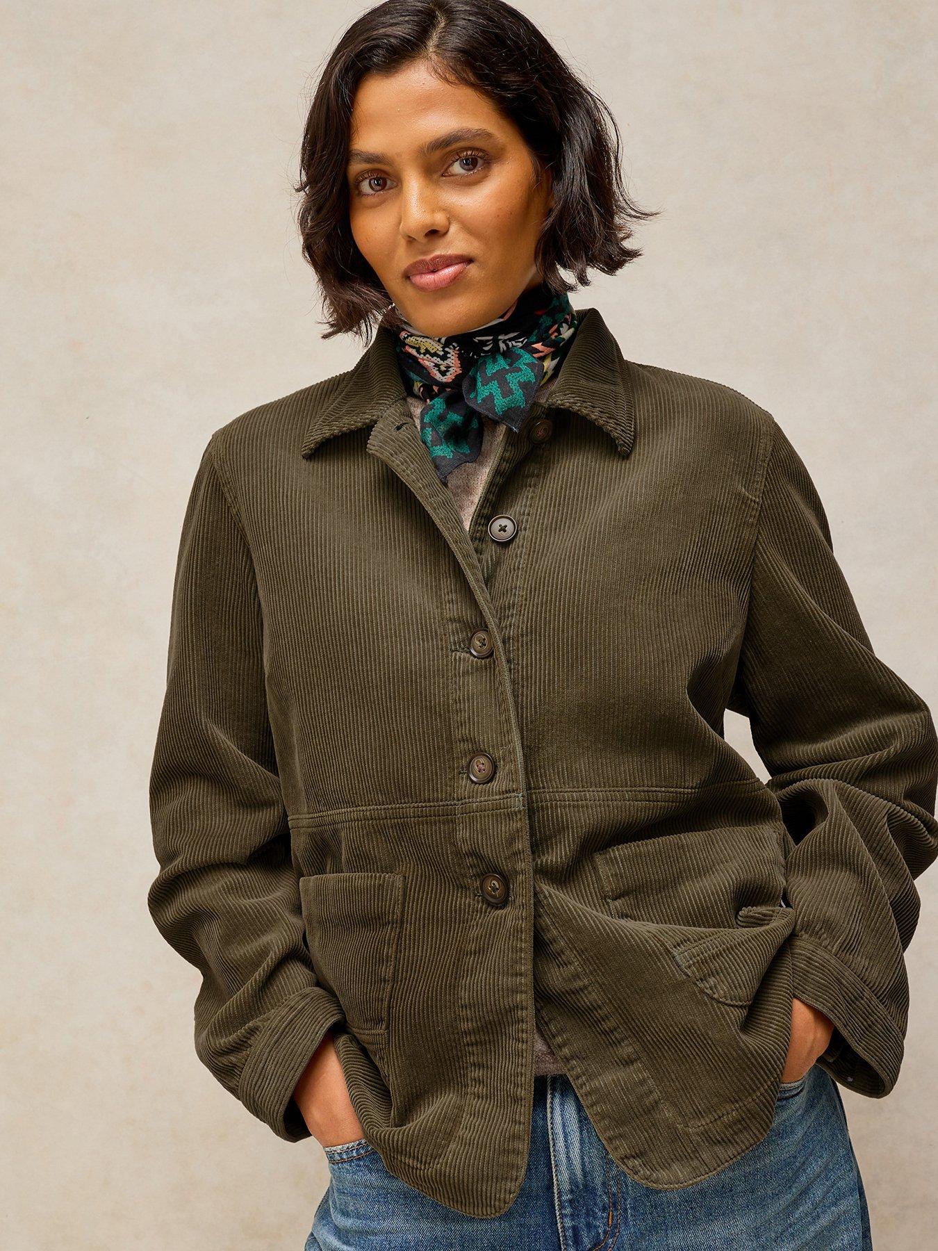White Stuff Carrie Cord Long Sleeve Jacket - Green