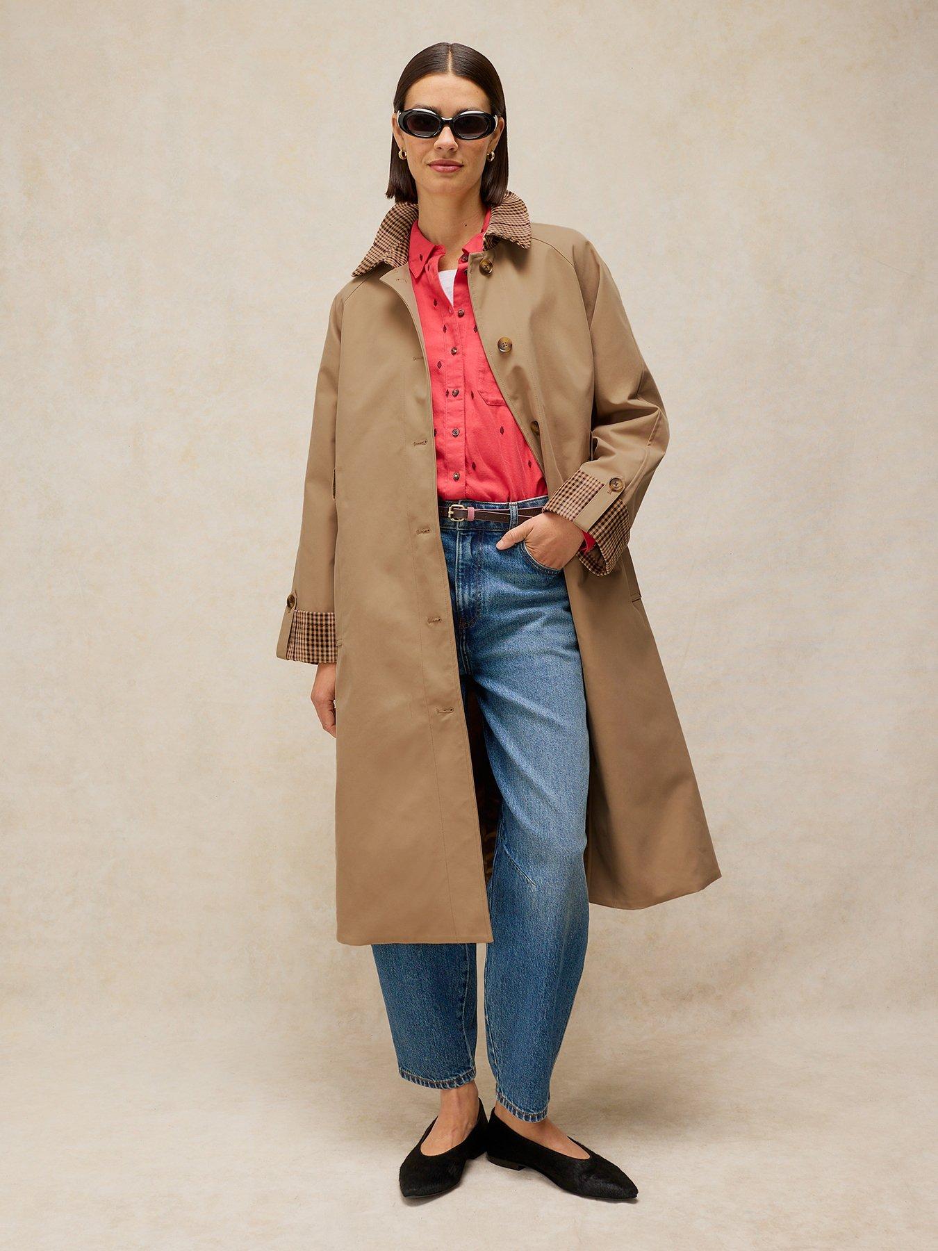 White Stuff Cole Trench Coat - Brown