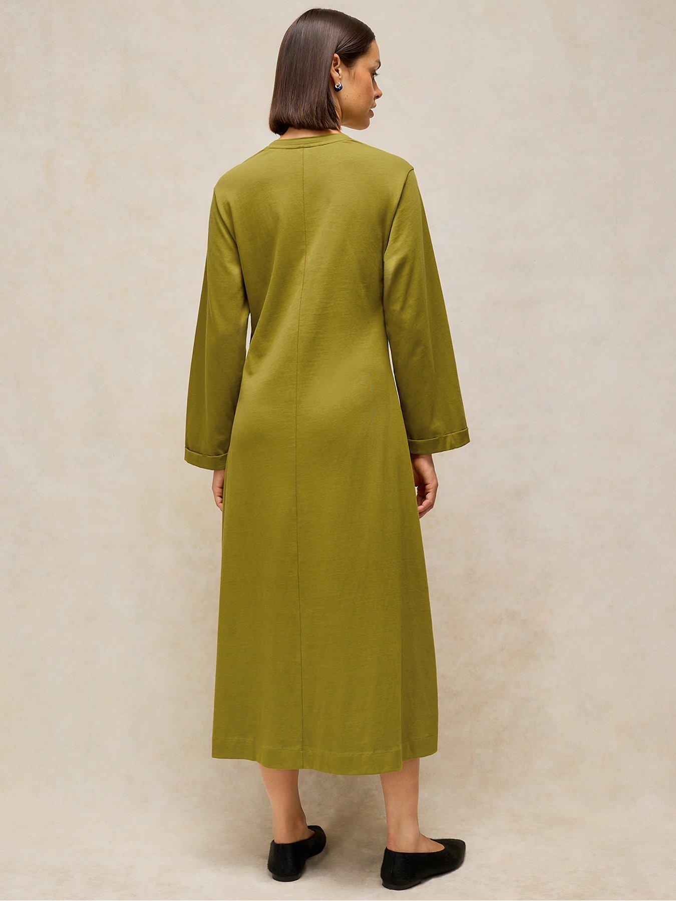 Image 2 of 5 of White Stuff Gracie Twist Dress - Green