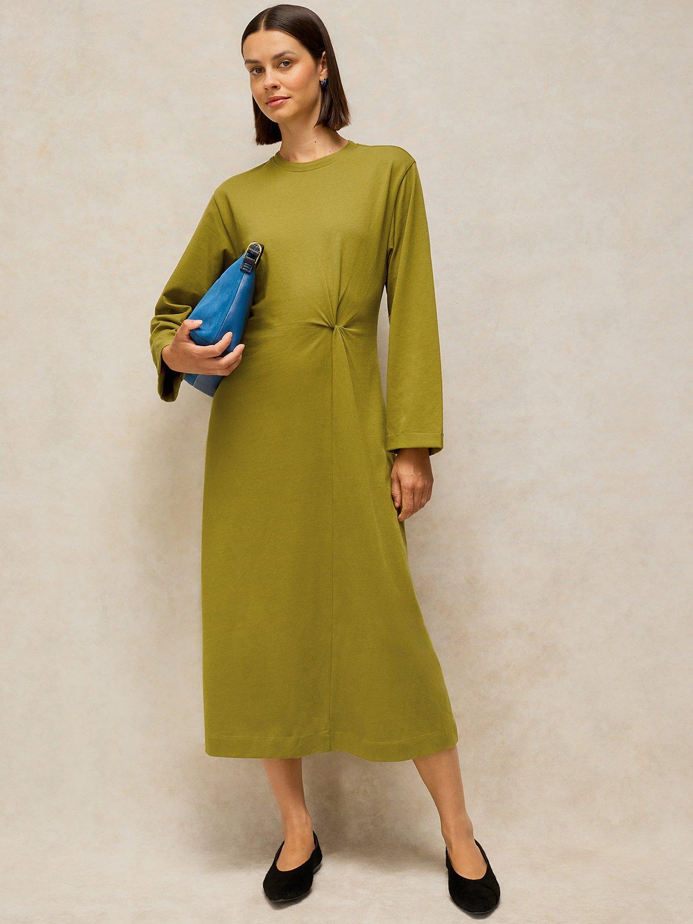 Image 3 of 5 of White Stuff Gracie Twist Dress - Green