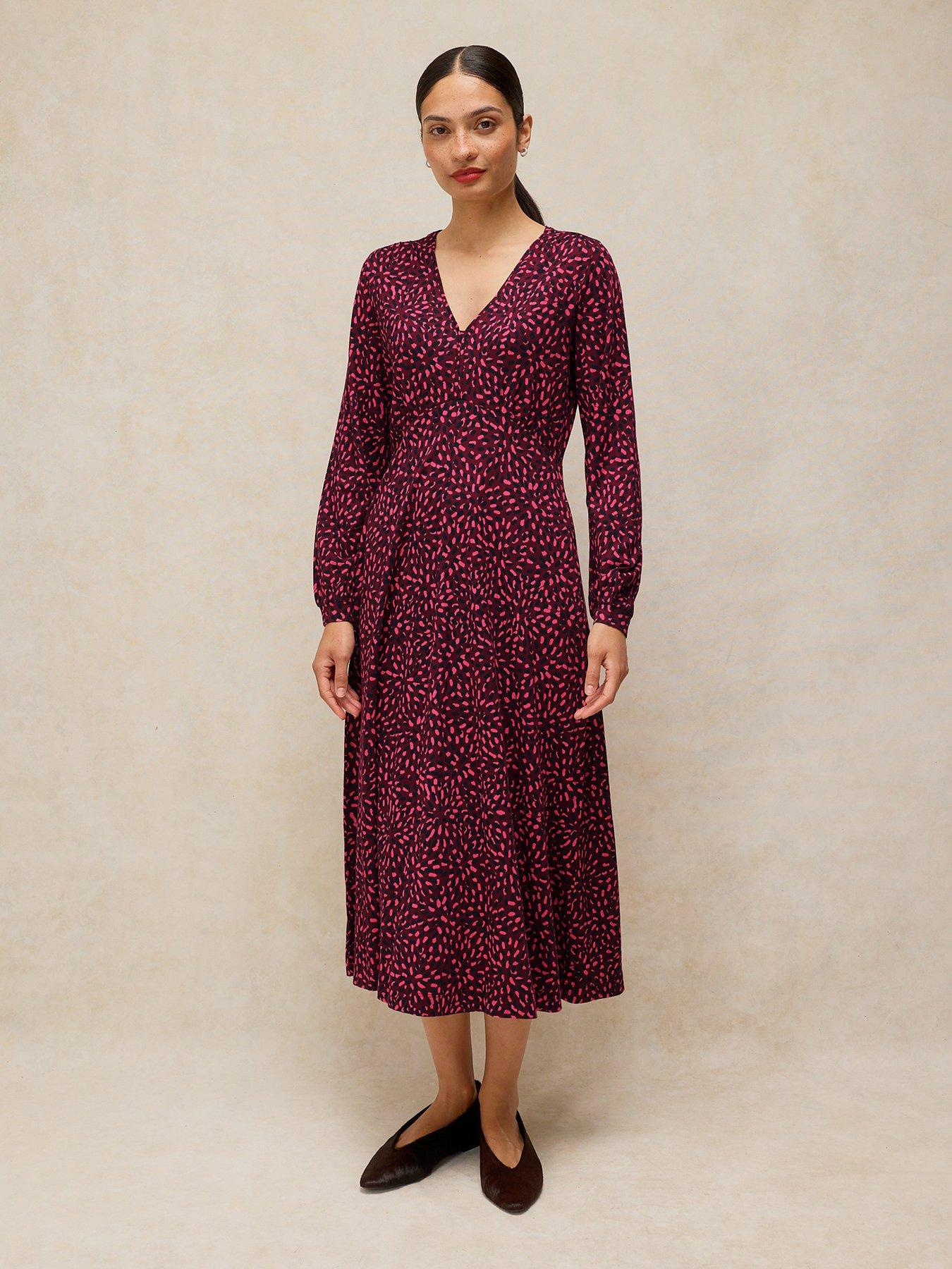 White Stuff Megan Jersey Dress - Pink Multi