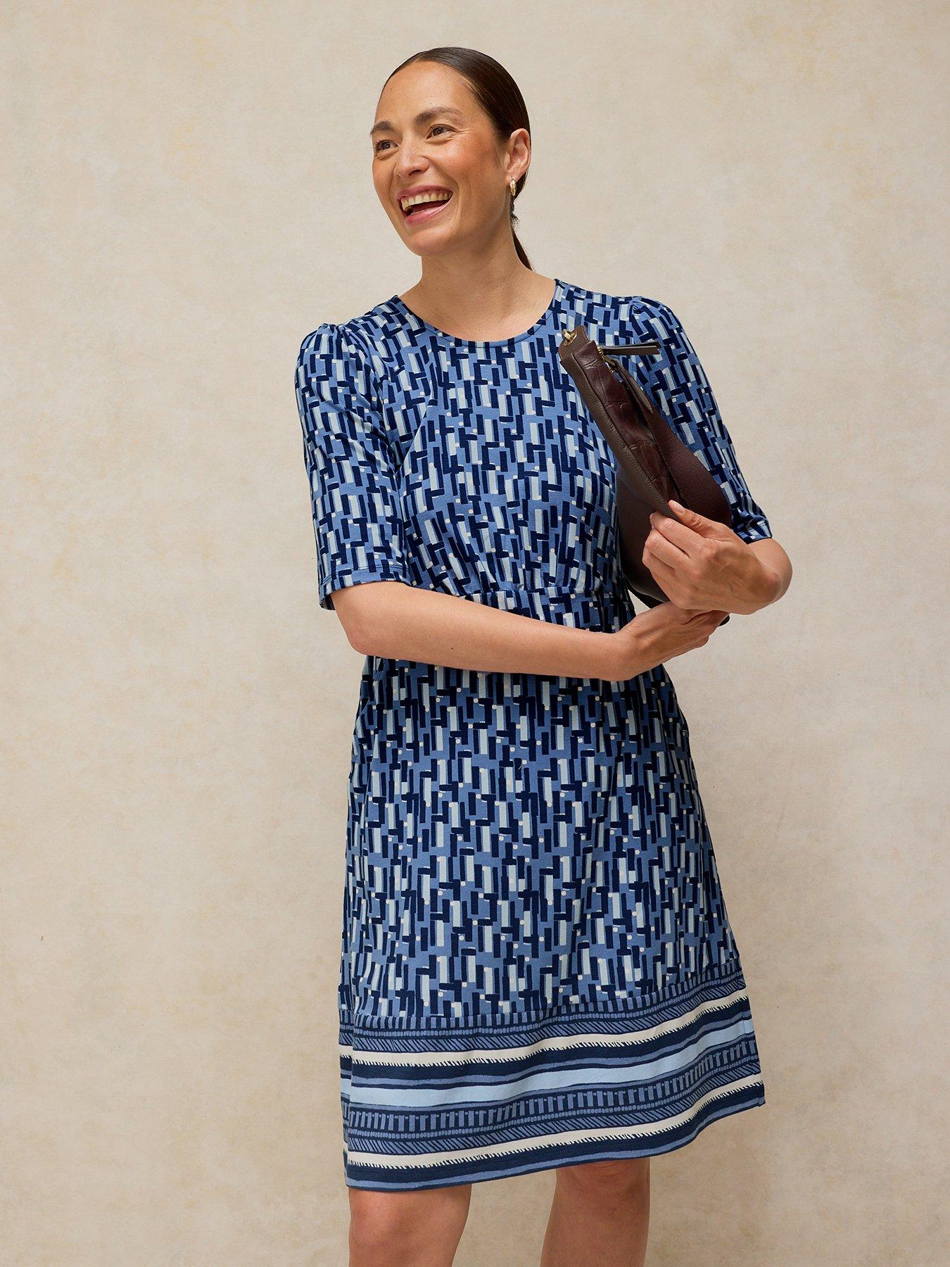 White Stuff Olivia Jersey Dress - Blue