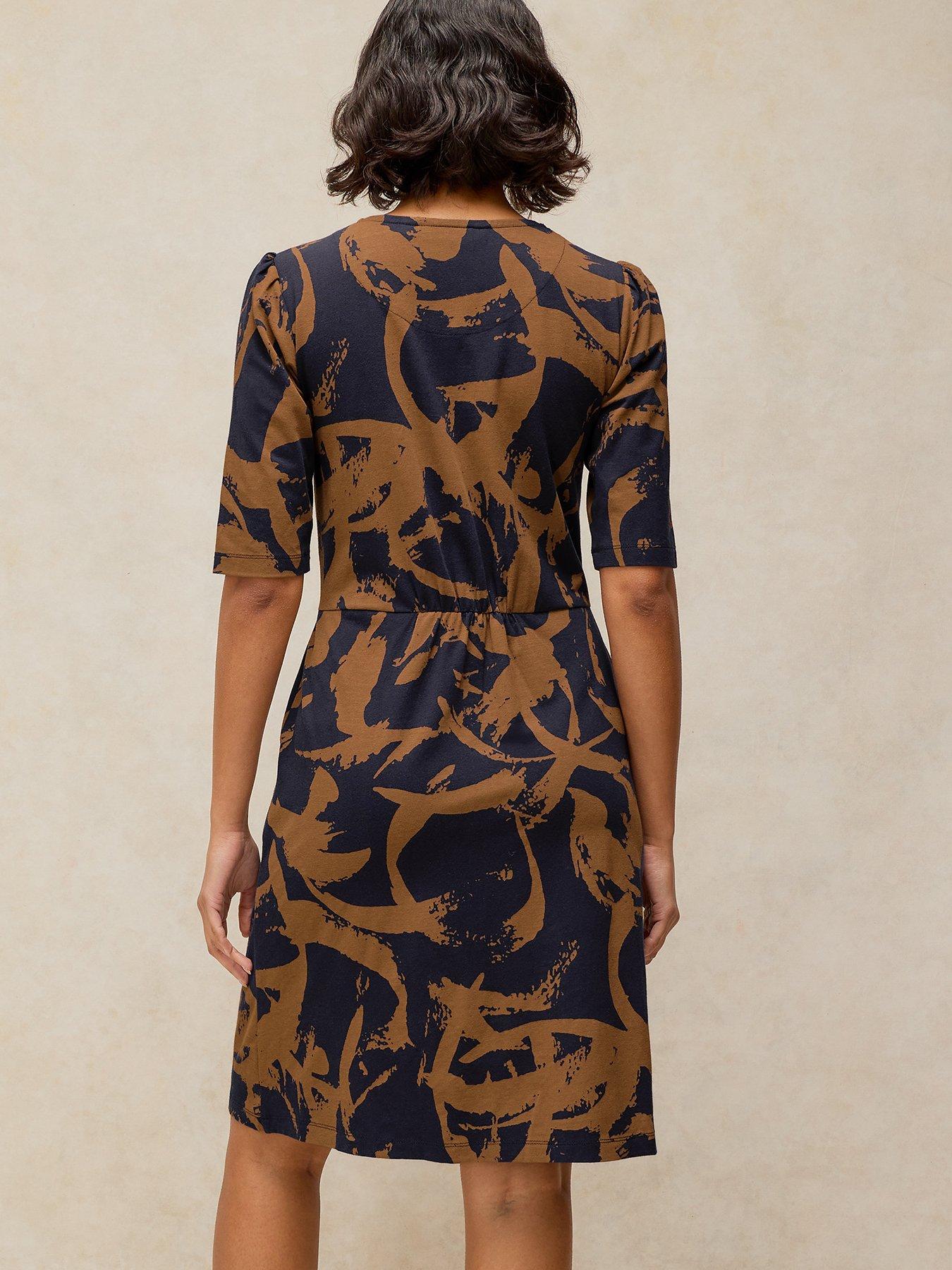 Image 2 of 6 of White Stuff Olivia Jersey Dress - Brown