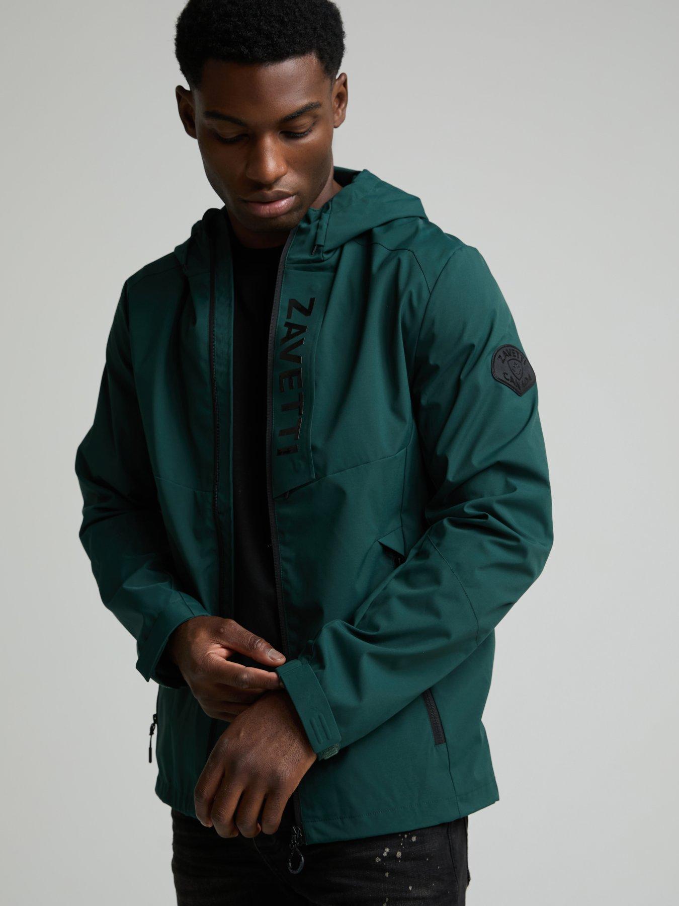 Zavetti Canada Zavetti Canada Bennicci Woven Windbreaker Lightweight Jacket - Dark Green