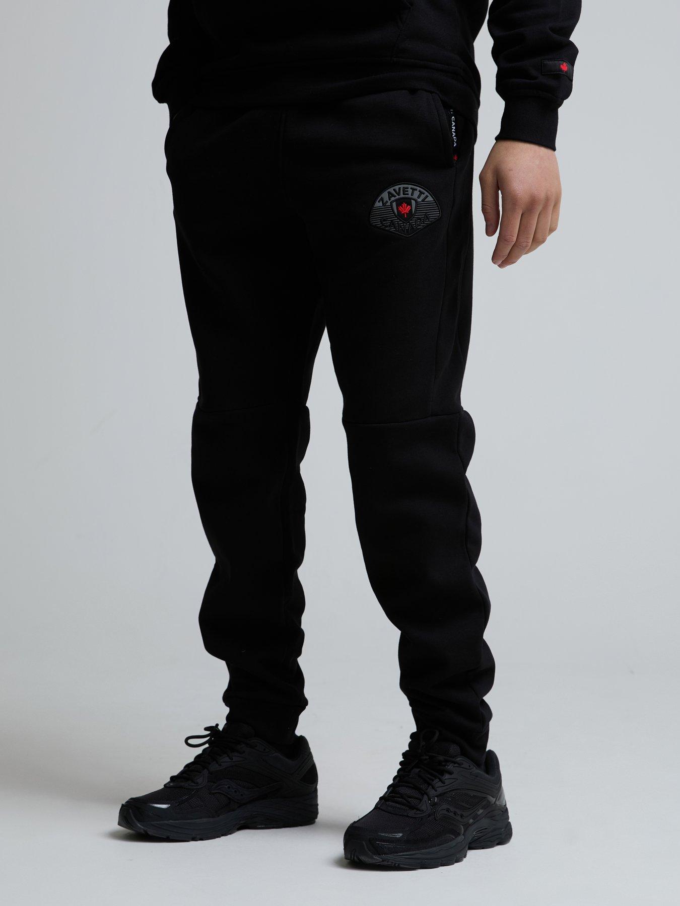 Image 1 of 5 of Zavetti Canada Zavetti Canada Bottacini Compatto Fleece Sweat Joggers - Black