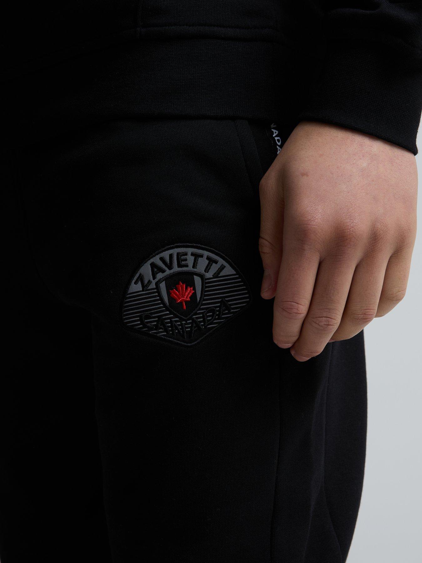 Image 4 of 5 of Zavetti Canada Zavetti Canada Bottacini Compatto Fleece Sweat Joggers - Black