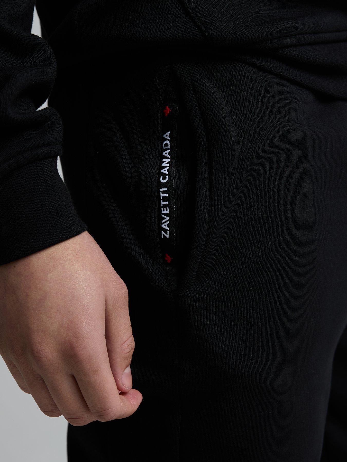 Image 5 of 5 of Zavetti Canada Zavetti Canada Bottacini Compatto Fleece Sweat Joggers - Black
