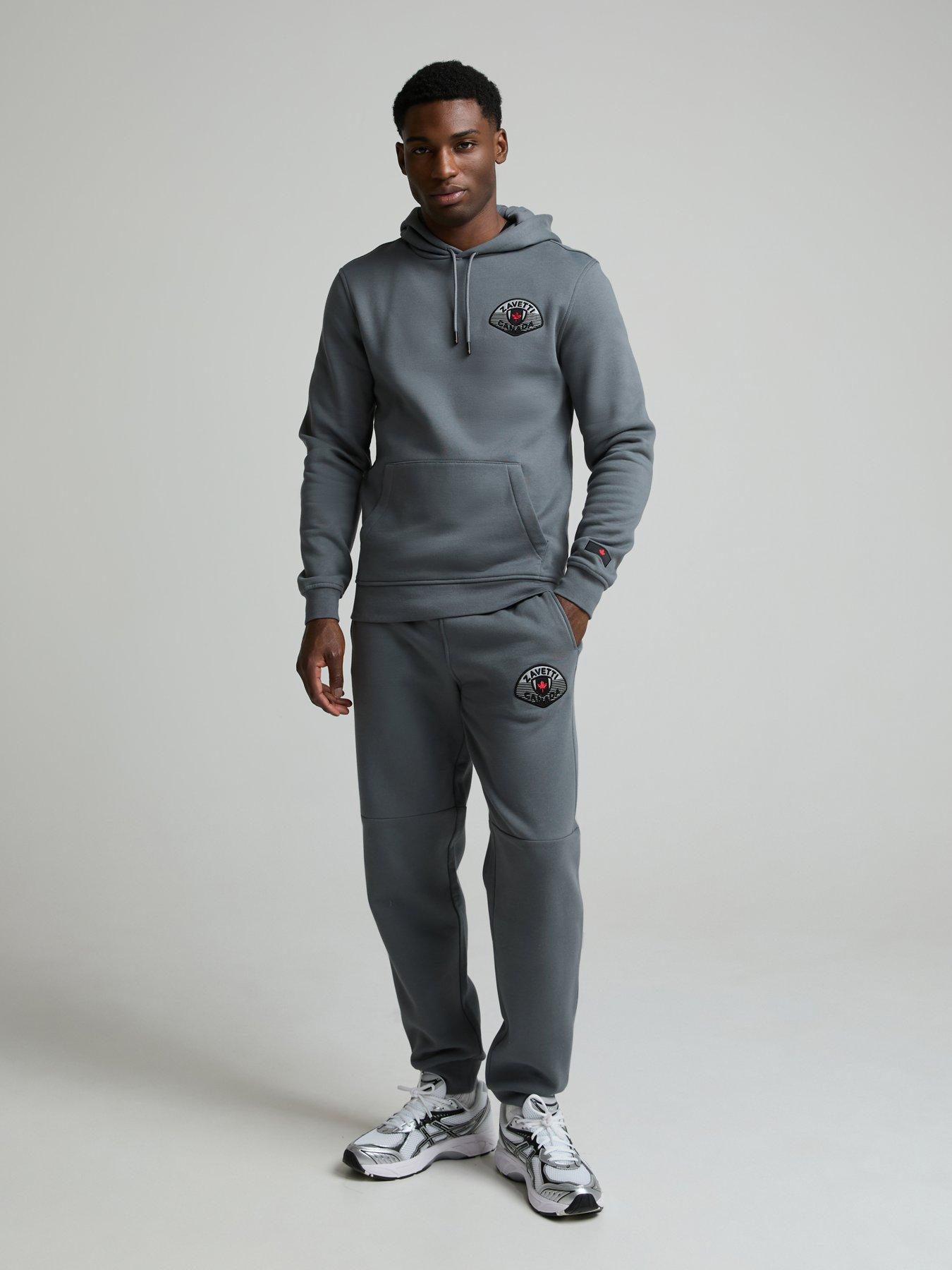 Image 3 of 5 of Zavetti Canada Zavetti Canada Bottacini Compatto Fleece Sweat Joggers - Dark Grey