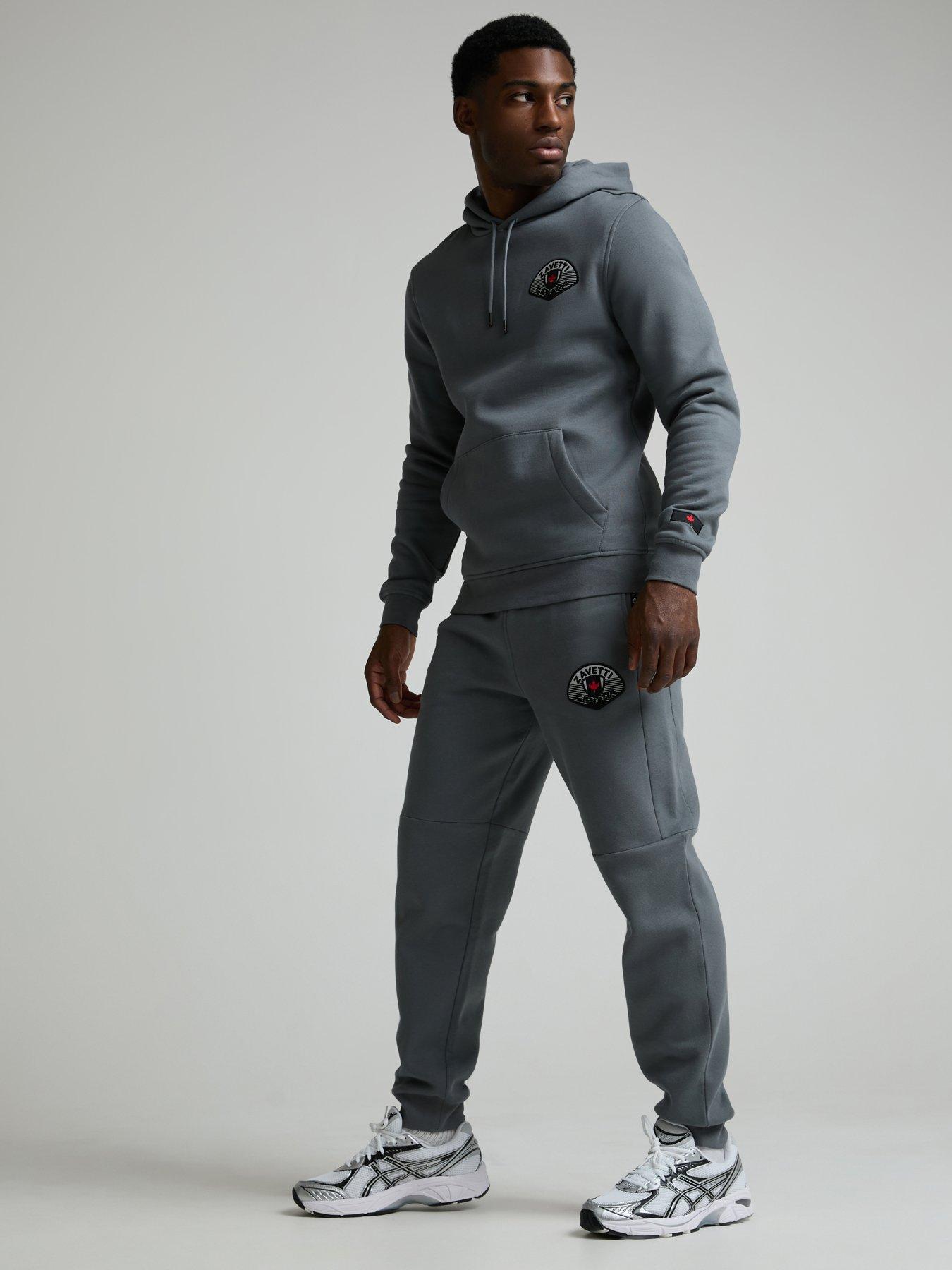 Image 4 of 5 of Zavetti Canada Zavetti Canada Bottacini Compatto Fleece Sweat Joggers - Dark Grey