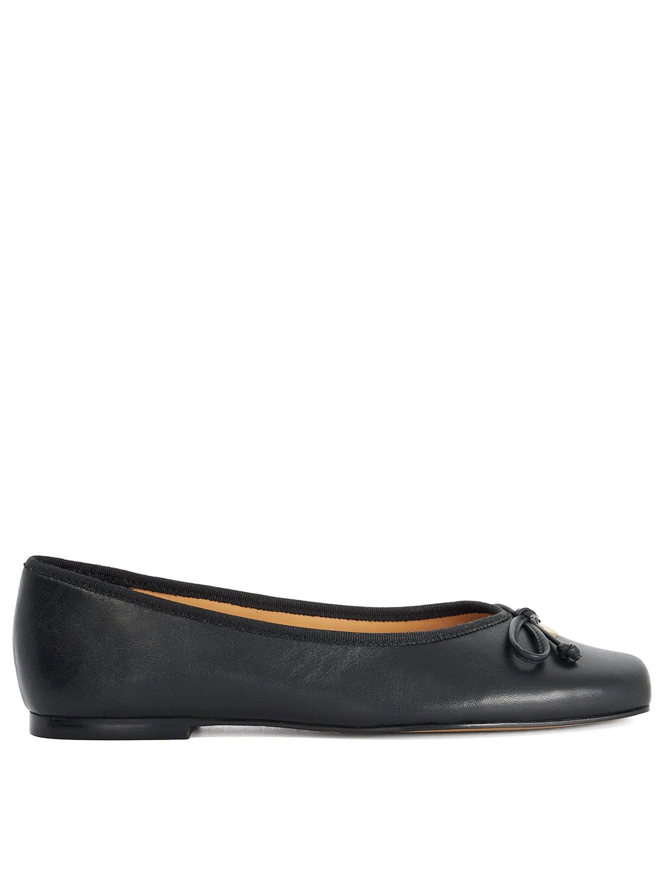 Dune London Harllowe Bow And Metal Charm Trim Ballerina