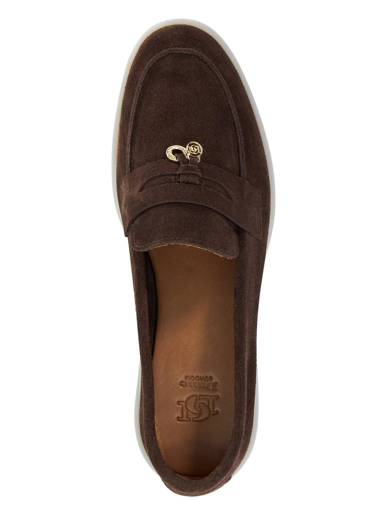 Image 4 of 5 of Dune London Grinning Suede Slip On Loafers