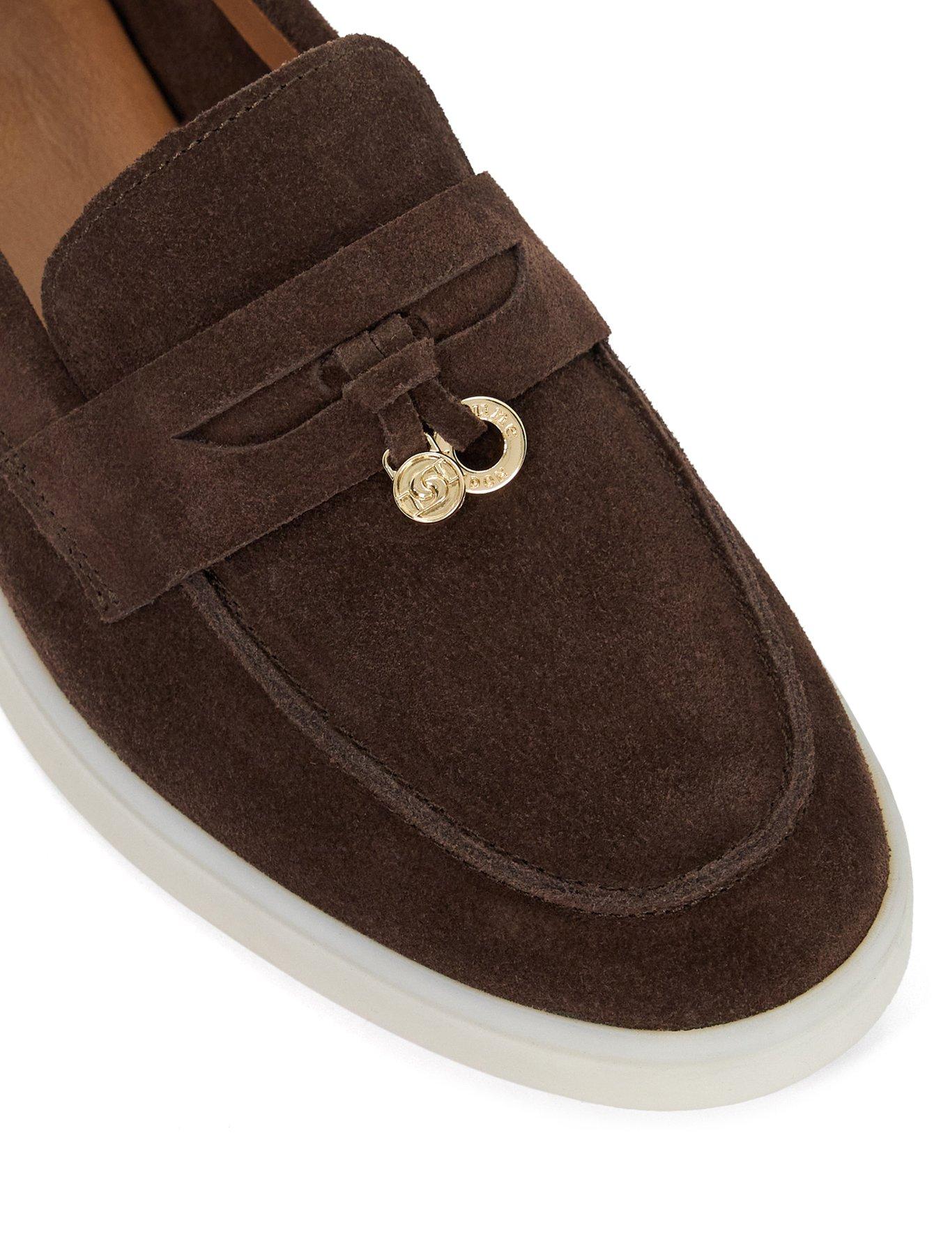 Image 5 of 5 of Dune London Grinning Suede Slip On Loafers