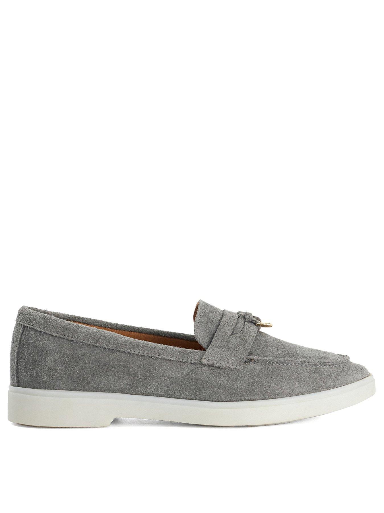Image 1 of 5 of Dune London Grinning Suede Slip On Loafers