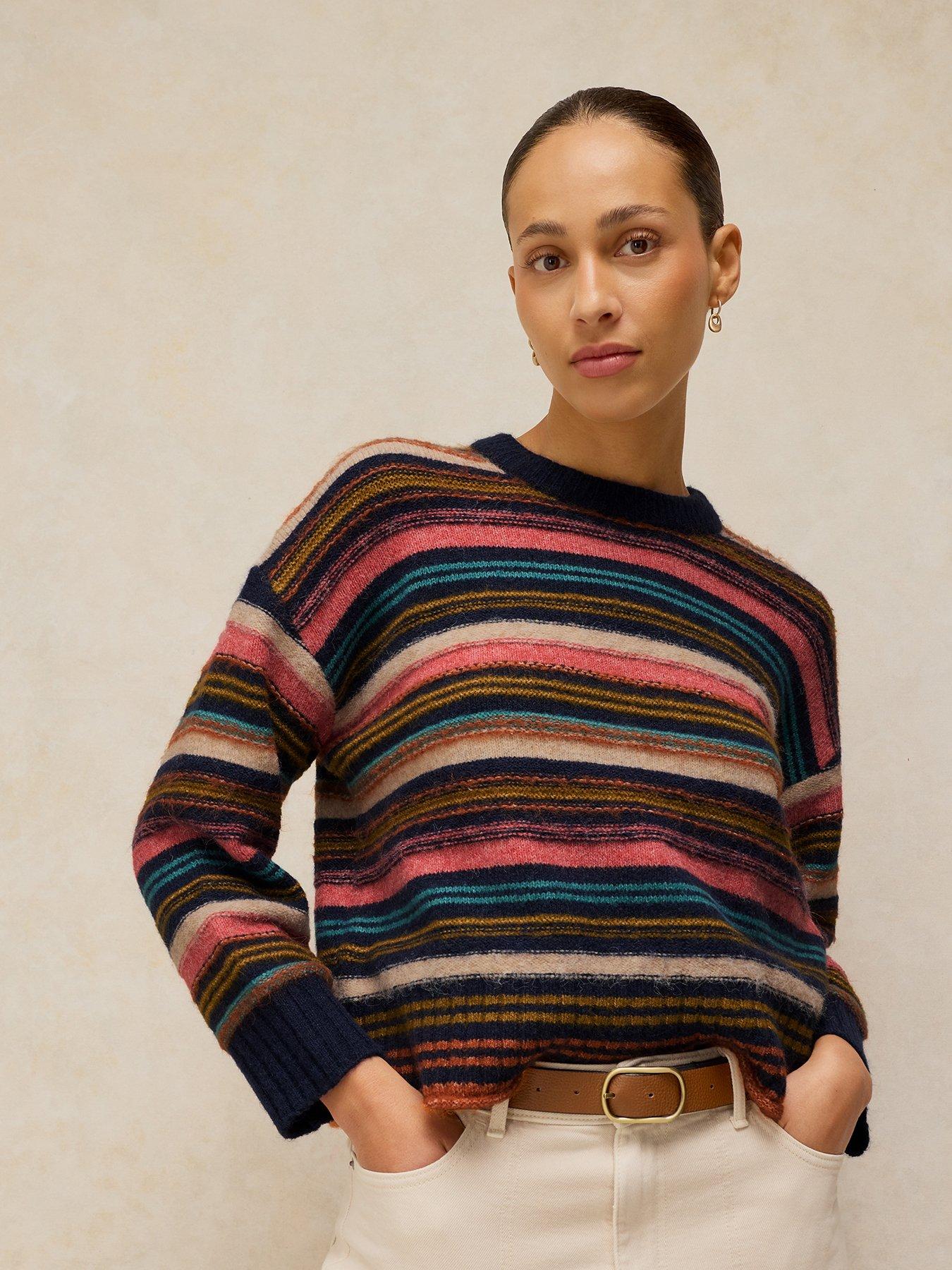 White Stuff Florence Striped Knitted Jumper - Multi