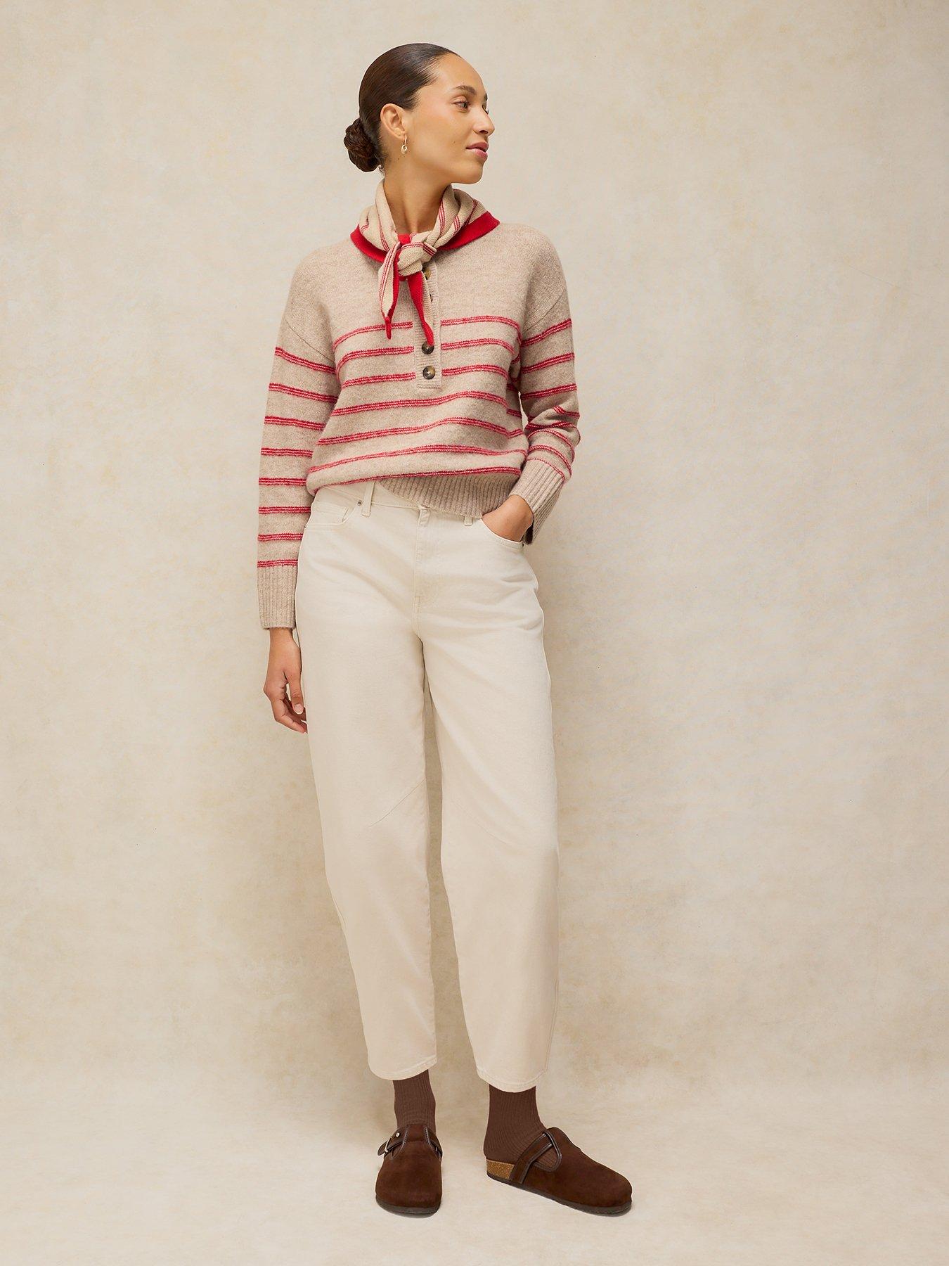 Image 3 of 5 of White Stuff Stripe Henley Jumper