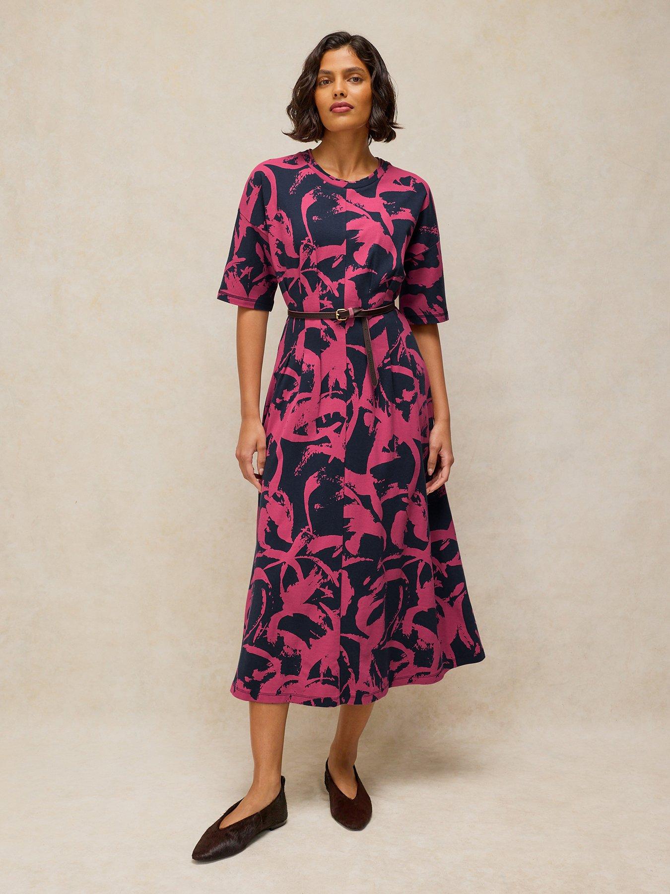 White Stuff Pelly Pleat Dress - Blue