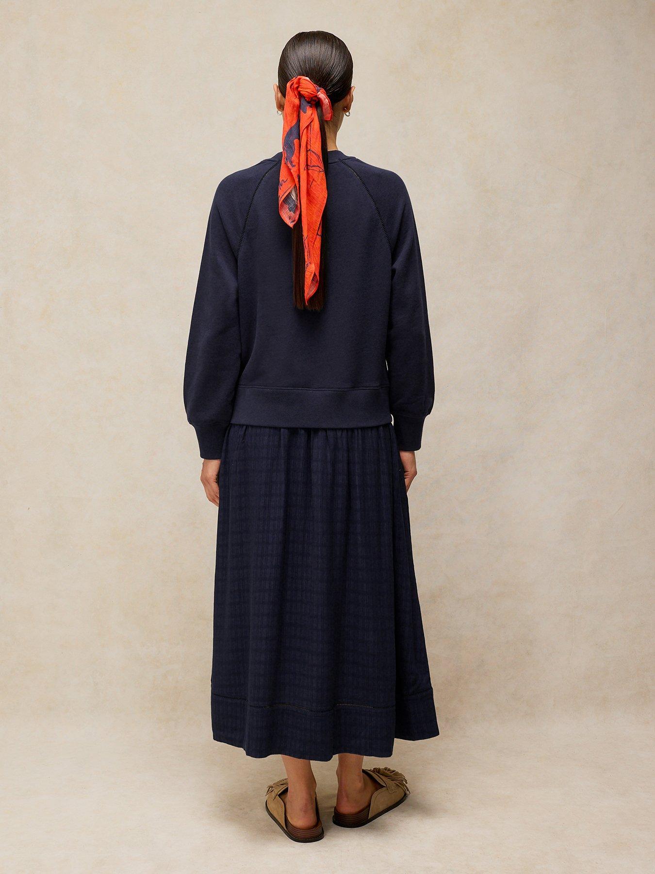Image 2 of 6 of White Stuff Carter Mix Sweater Dress - Blue