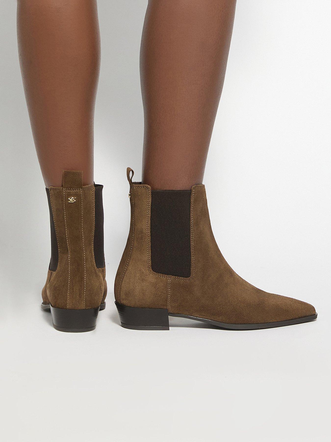 Dune London Parkas Chisel Toe Low Heel Chelsea Boots