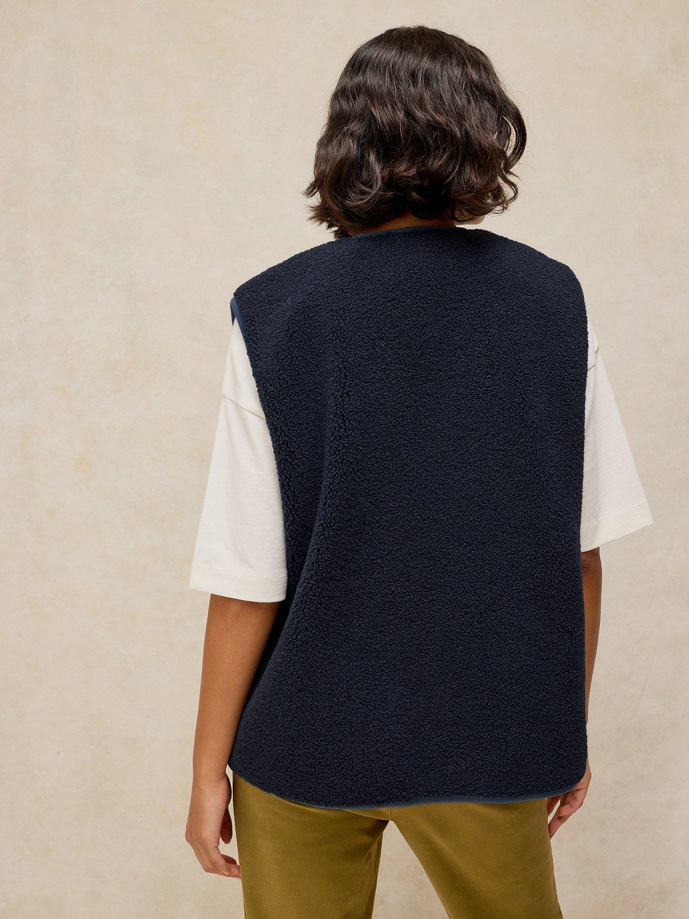 Image 2 of 6 of White Stuff Borg Tie Front Gilet - Blue