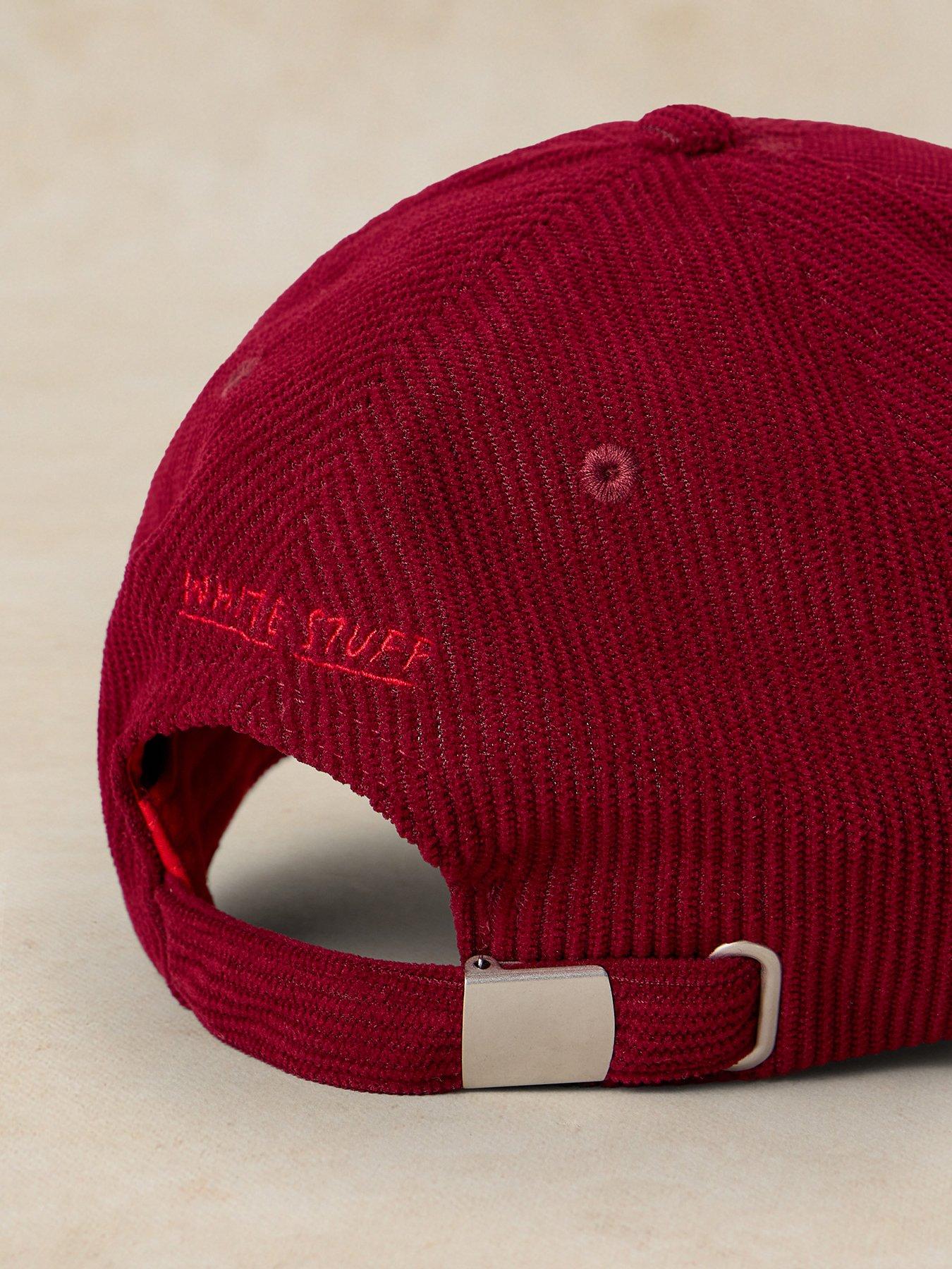 Image 2 of 2 of White Stuff Cord Baseball Cap - Red