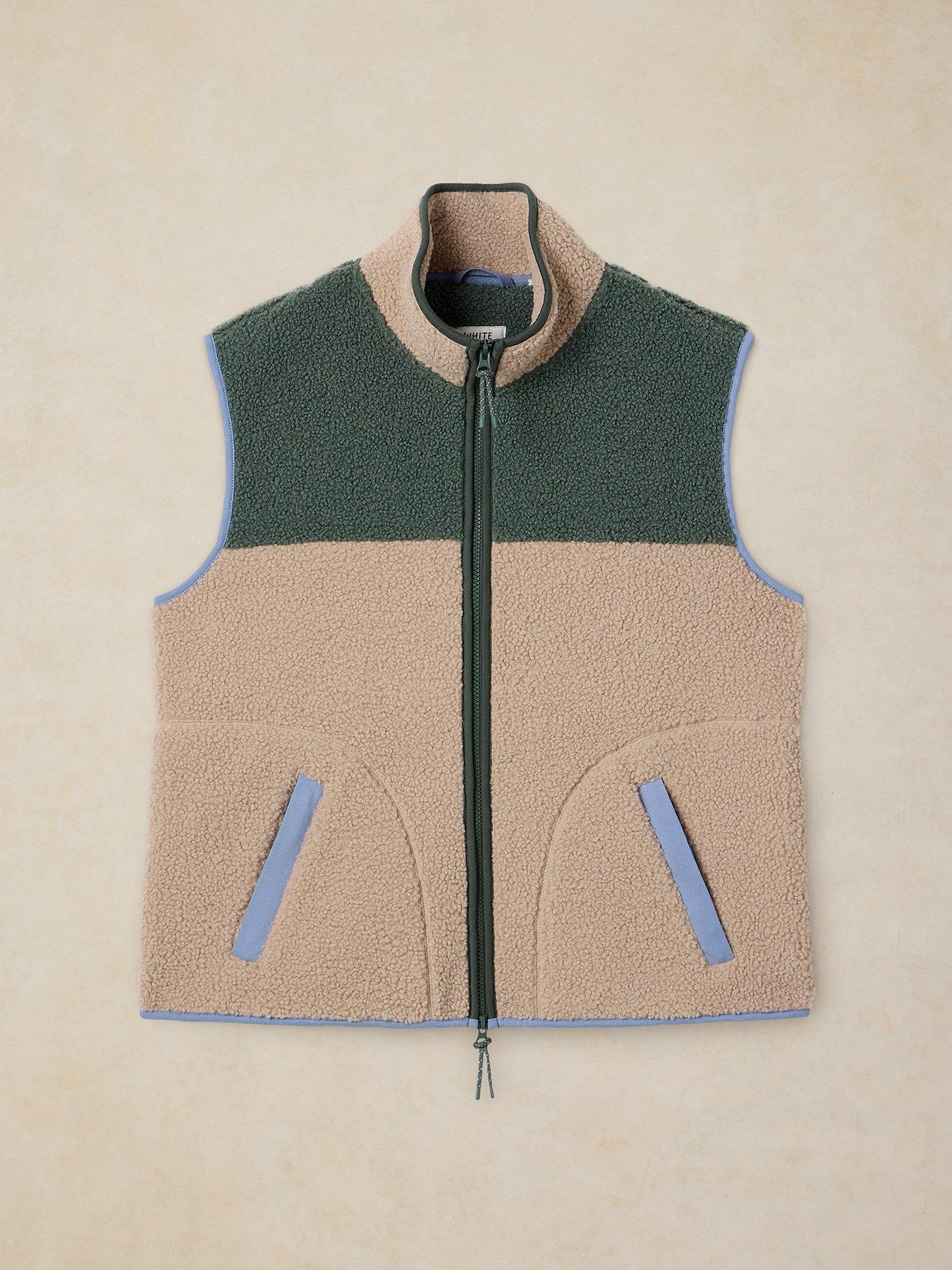 Image 5 of 6 of White Stuff Borg Zip Through Fleece Gilet - Cream