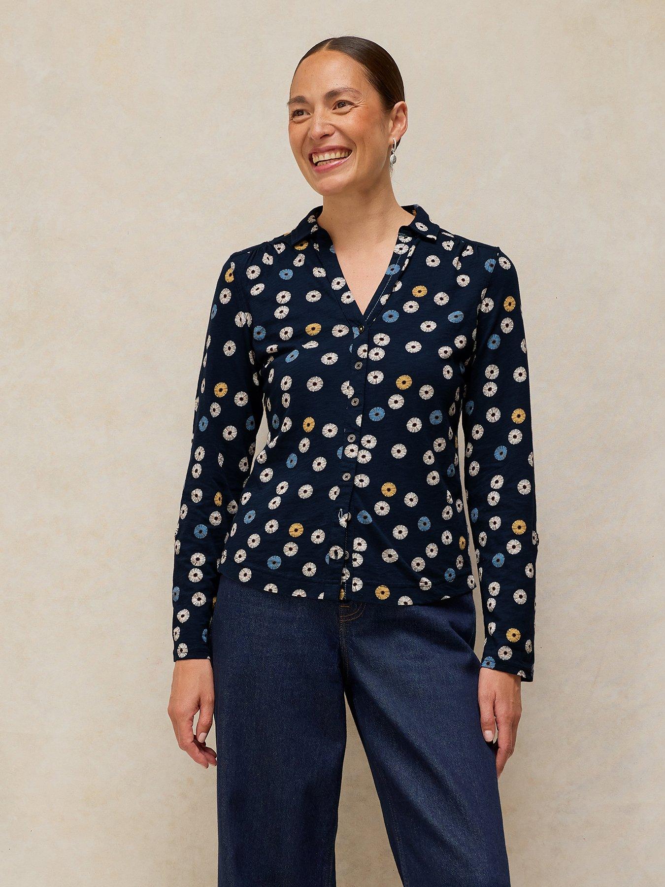 White Stuff Annie Jersey Shirt - Blue