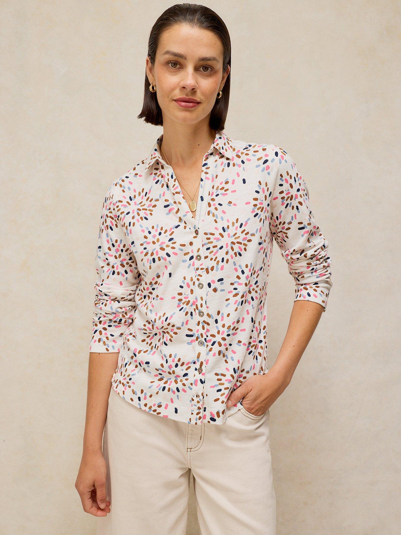 White Stuff Annie Jersey Shirt - White