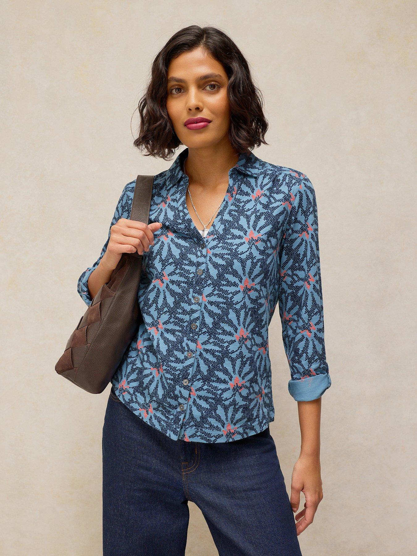 White Stuff Annie Jersey Shirt - Blue