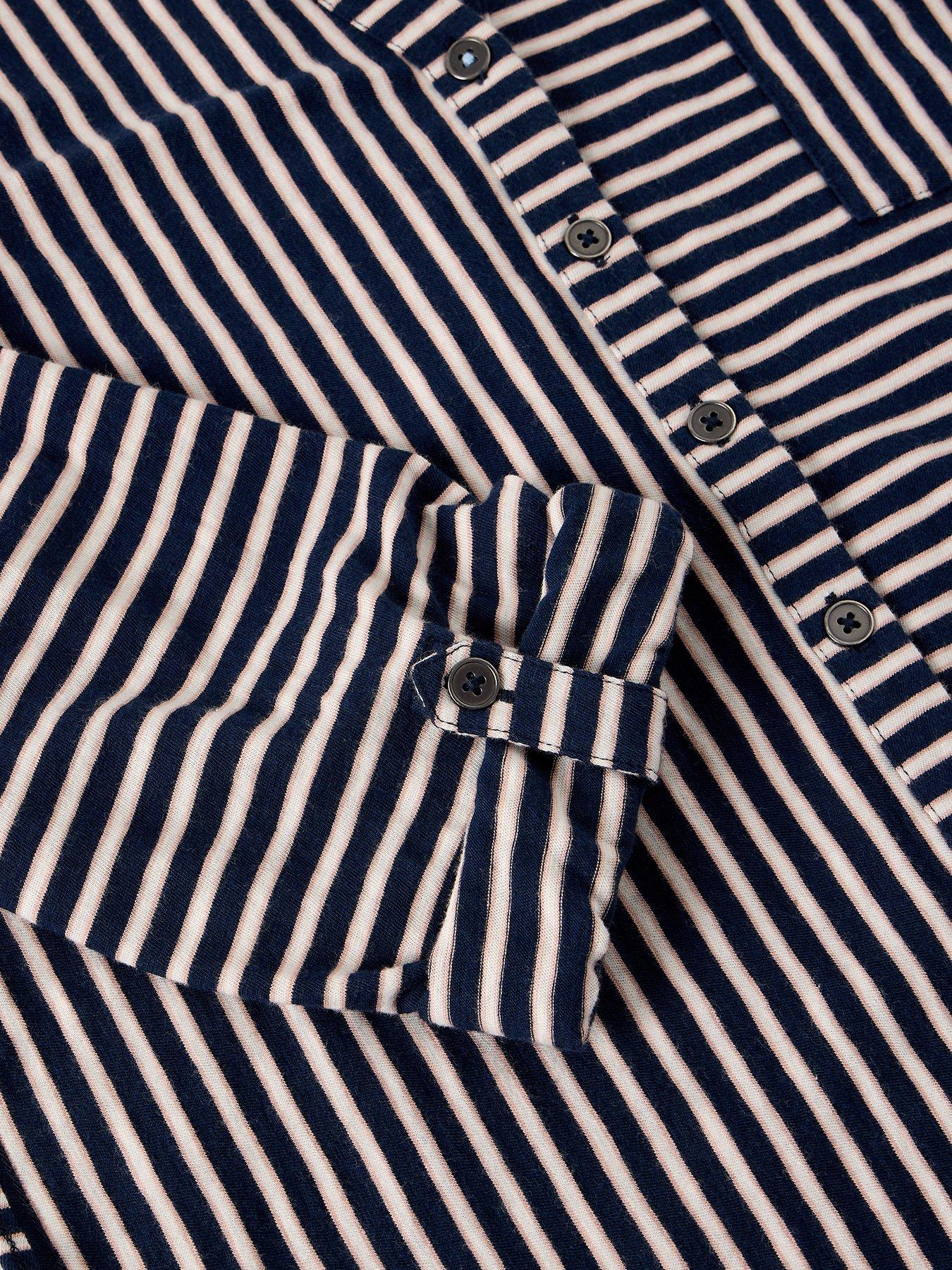 Image 6 of 6 of White Stuff Annie Stripe Jersey Shirt - Blue