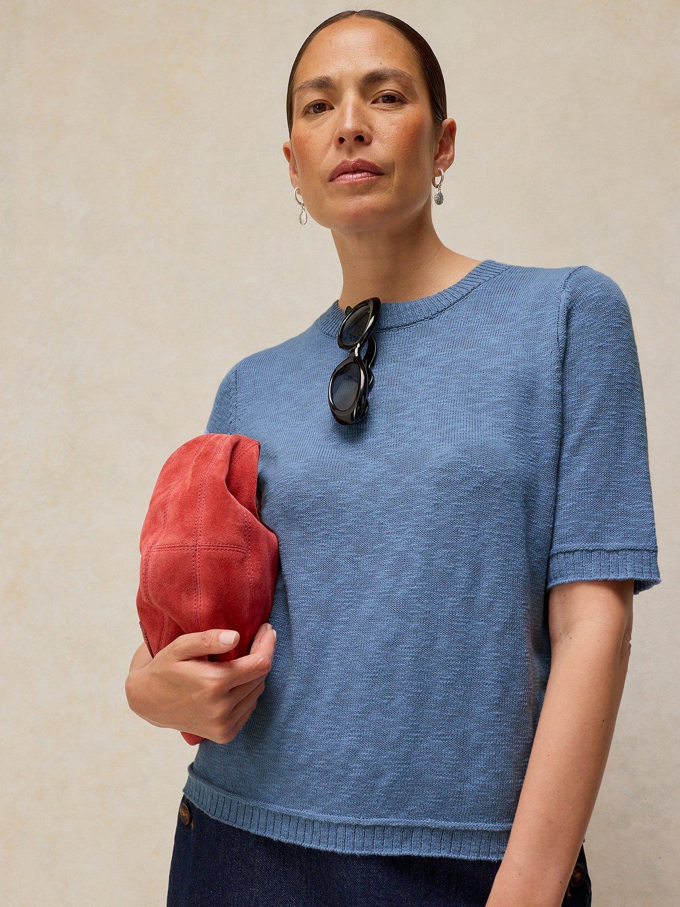 White Stuff Betsy Short Sleeve T-Shirt - Blue