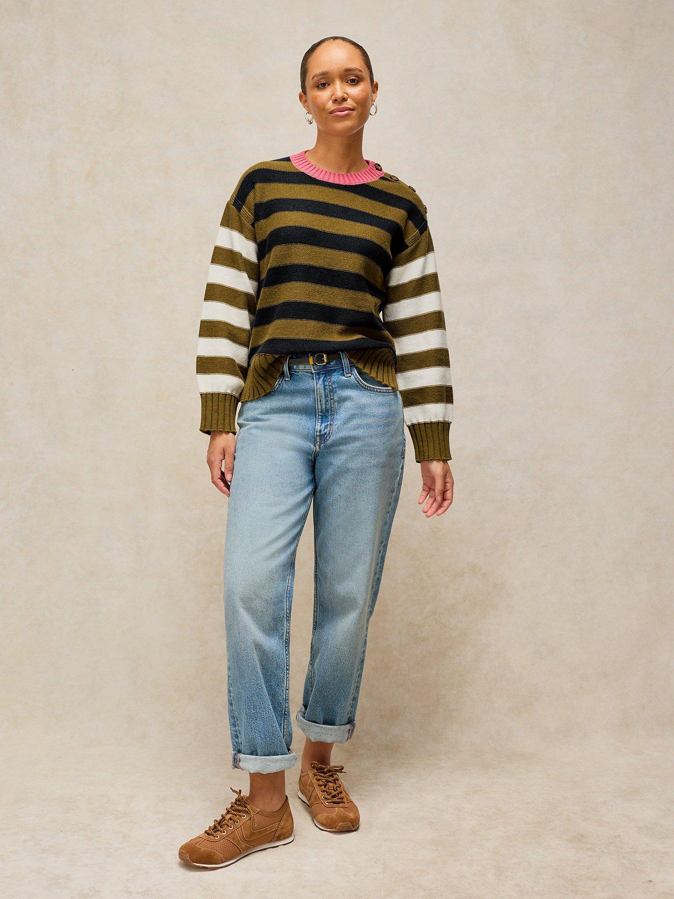 Image 3 of 5 of White Stuff Bea Button Cotton Jumper