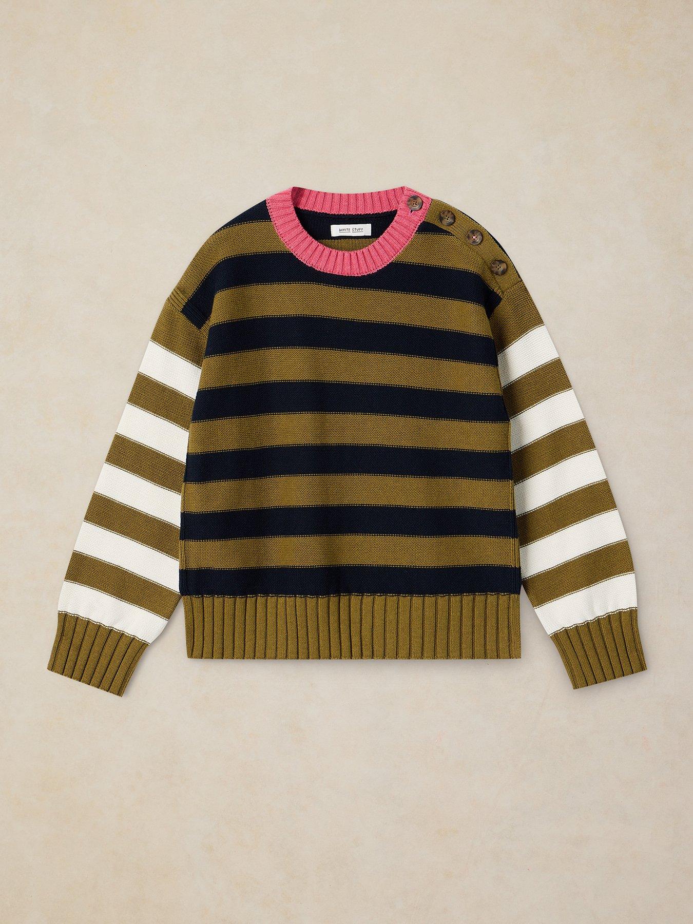 Image 5 of 5 of White Stuff Bea Button Cotton Jumper