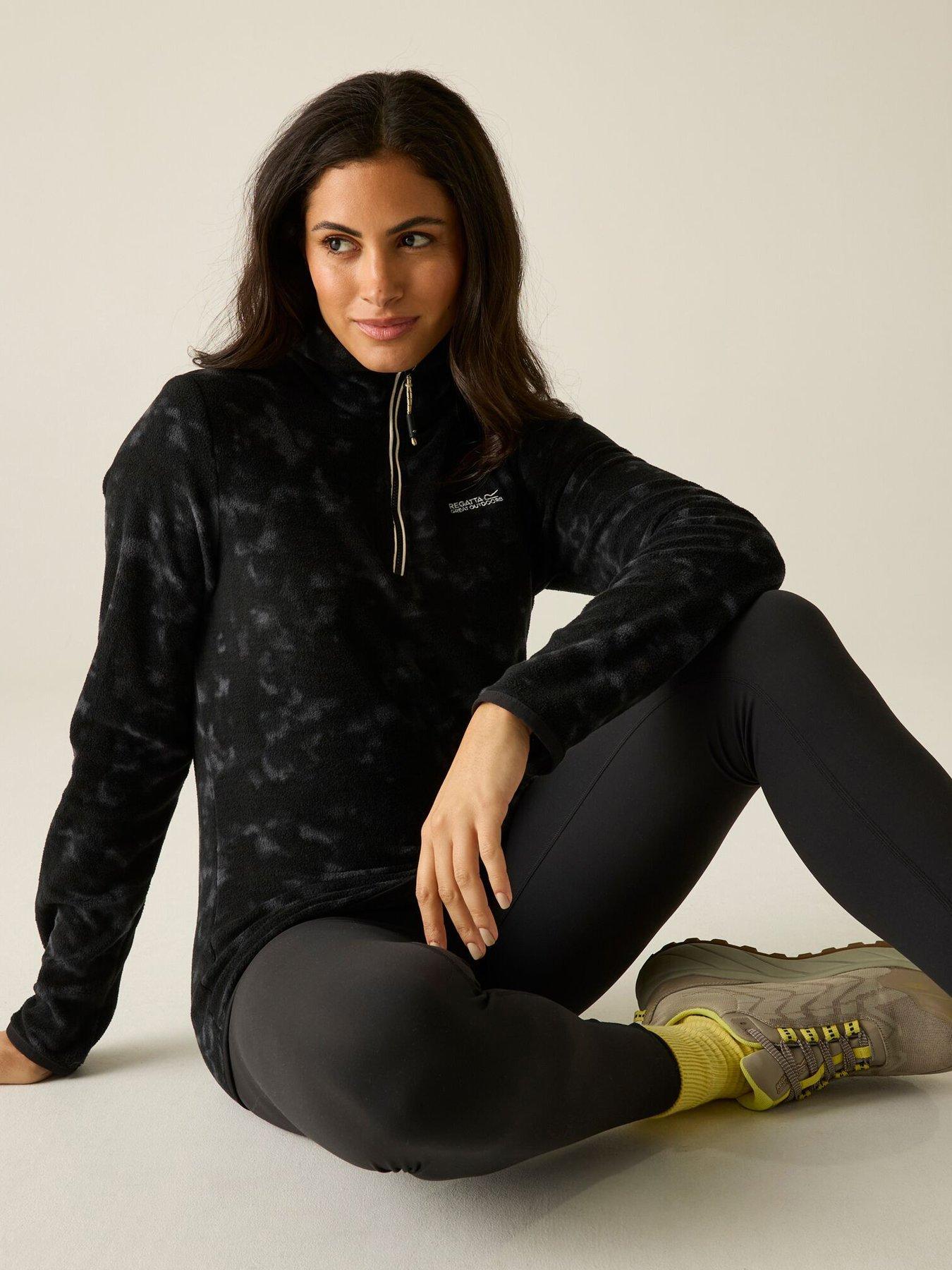 Image 5 of 6 of Regatta Ladies Margot 1/4 Zip Fleece-black Brushstroke Print.