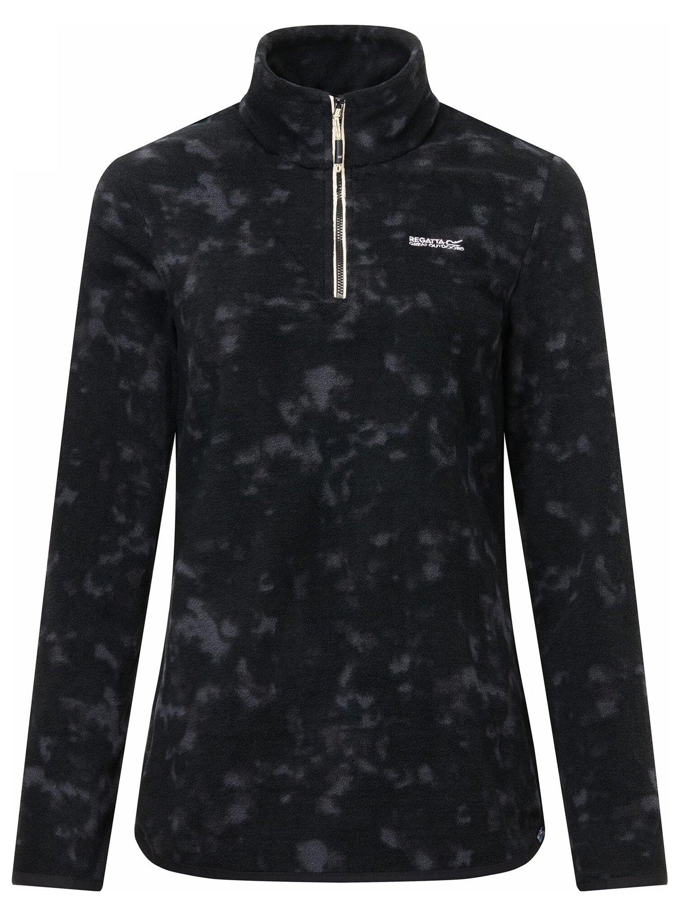 Image 6 of 6 of Regatta Ladies Margot 1/4 Zip Fleece-black Brushstroke Print.