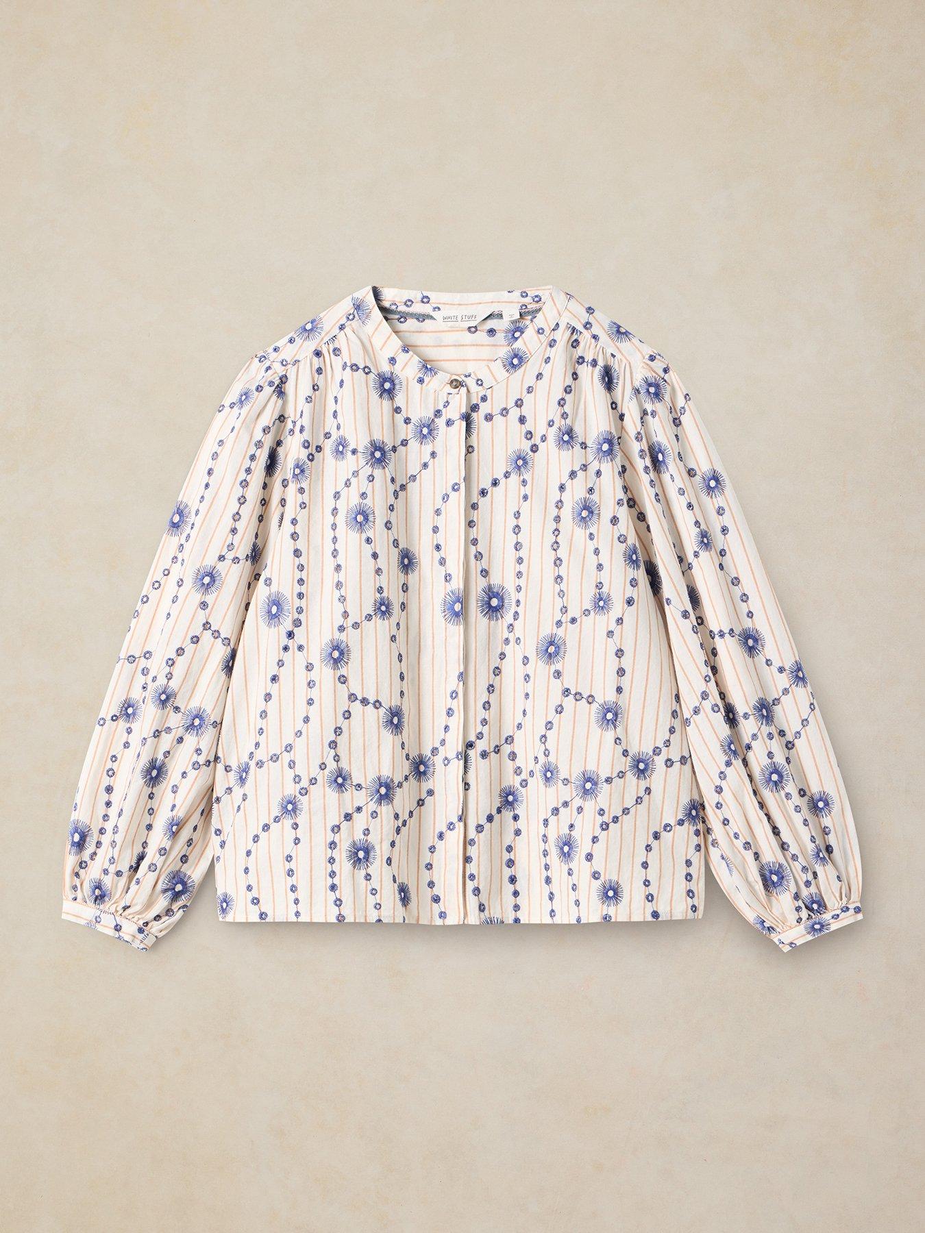 Image 5 of 6 of White Stuff Lana Embroidered Top - Cream