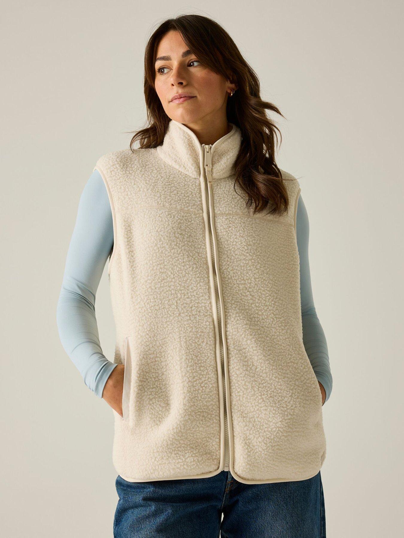 Regatta Womens Frankie Borg Zip-Through Pockets Gilet - Beige | Littlewoods