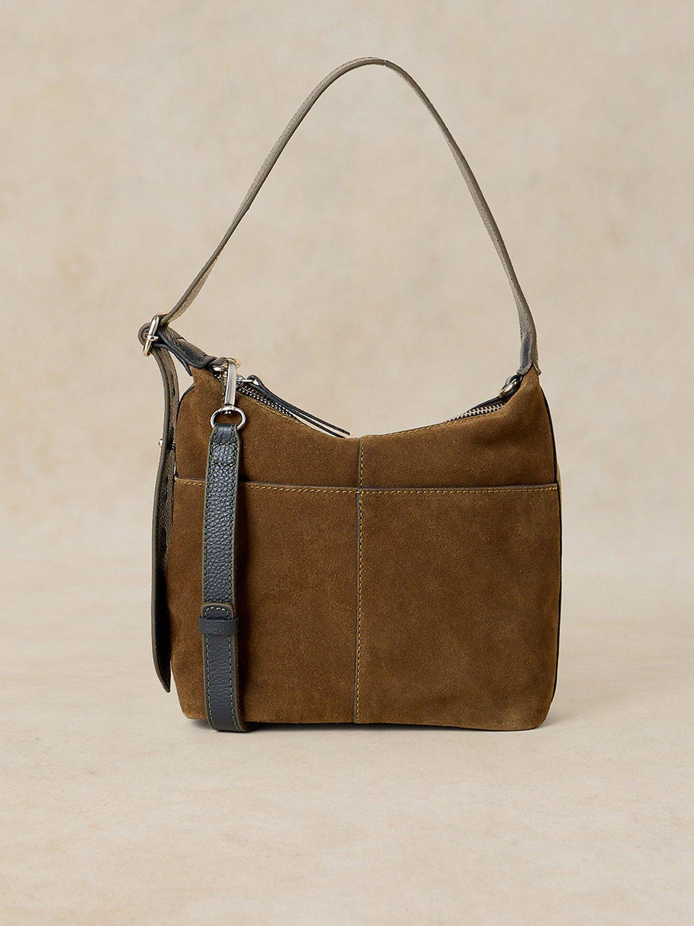 White Stuff Mini Sophia Suede Crossbody Bag - Brown