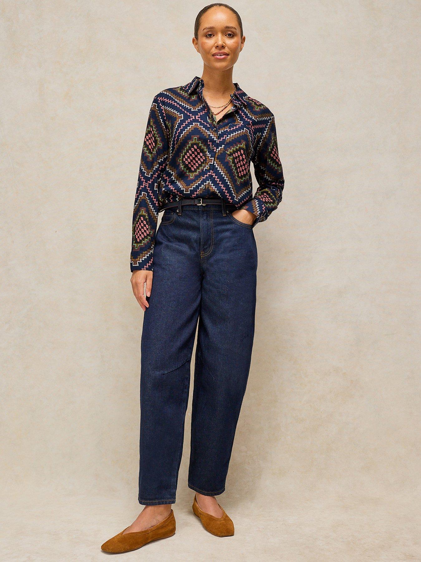 Image 3 of 5 of White Stuff Libby Cotton Shirt - Blue